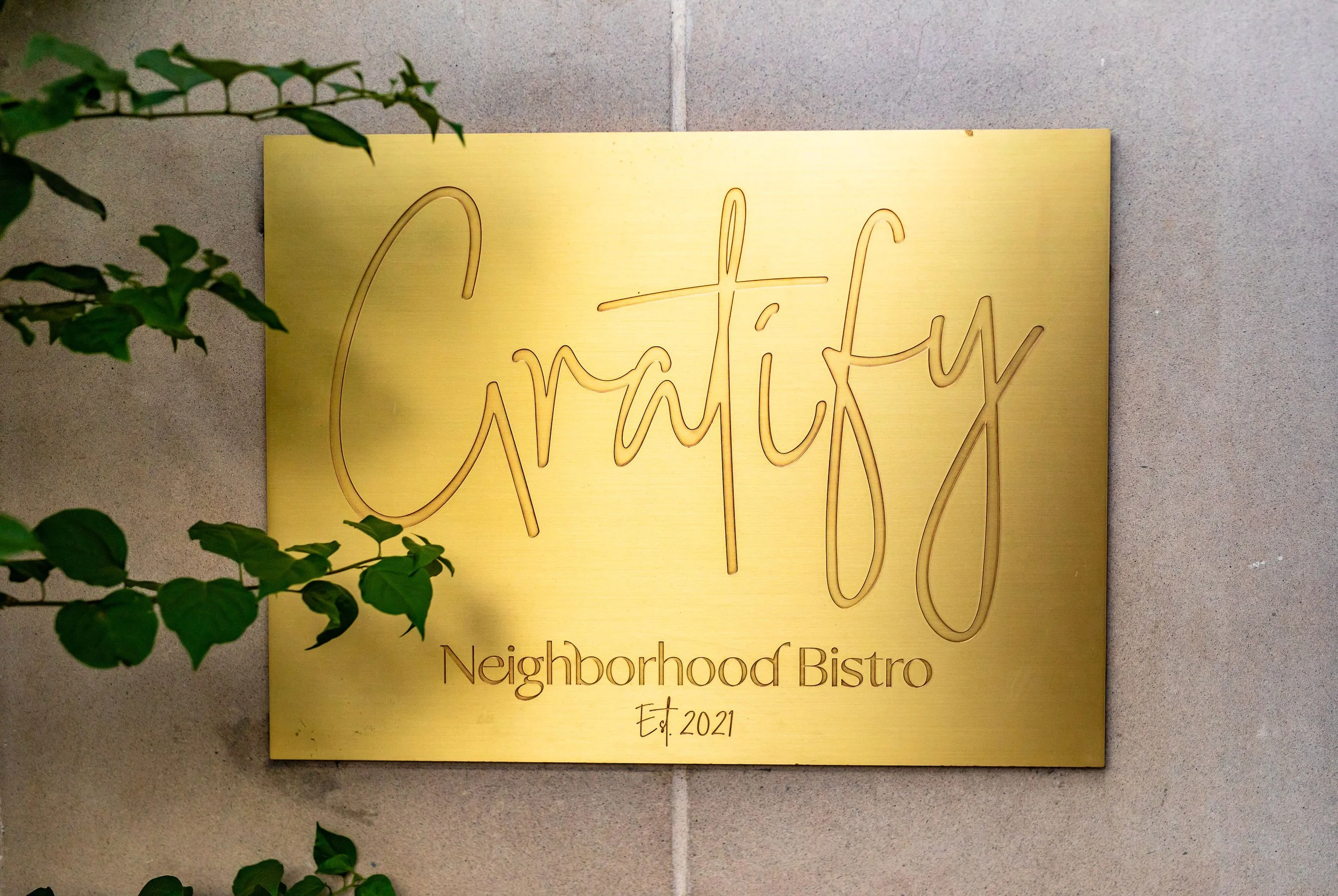 Gratify Wall Signage