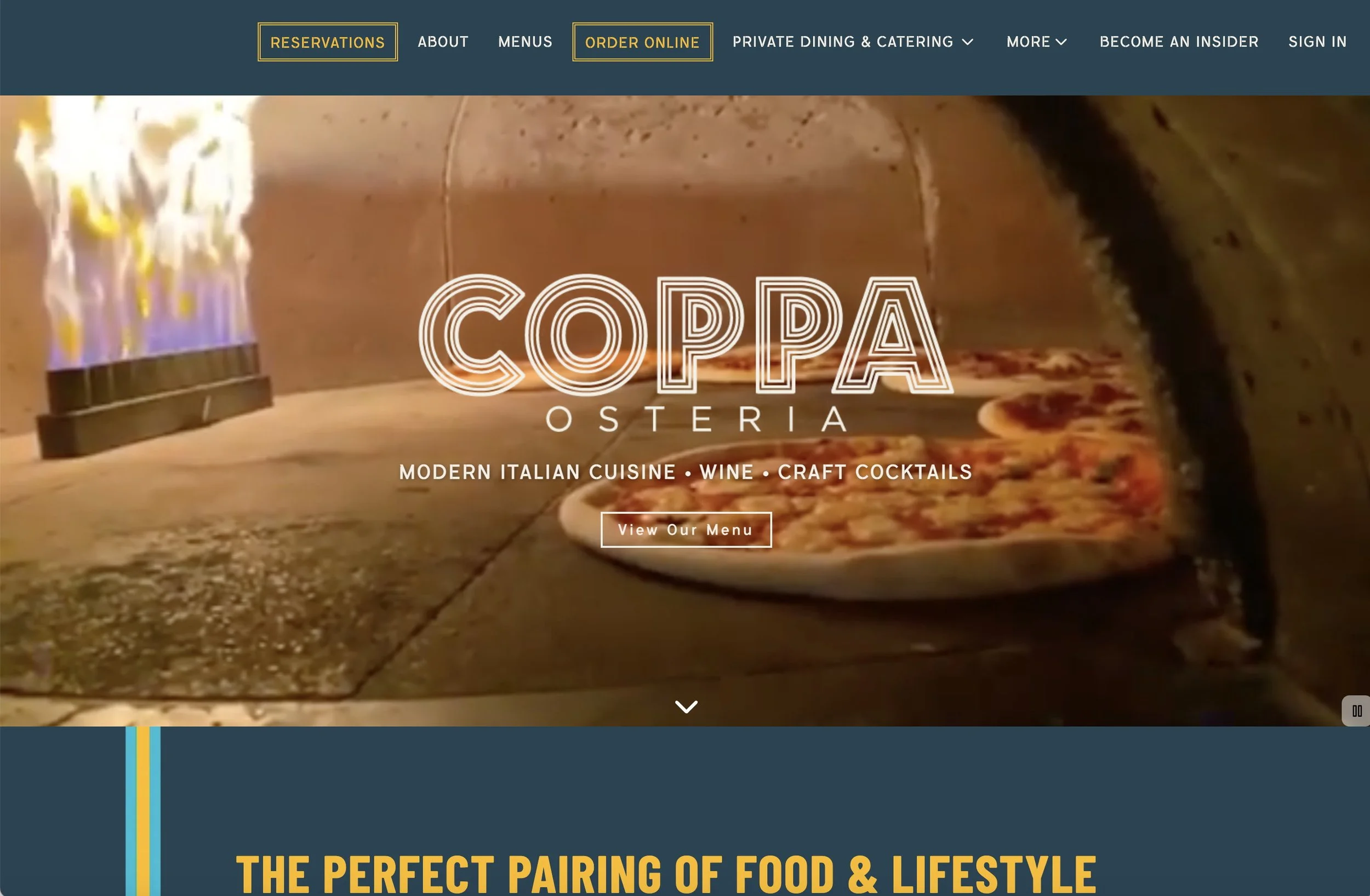 Coppa Custom Website