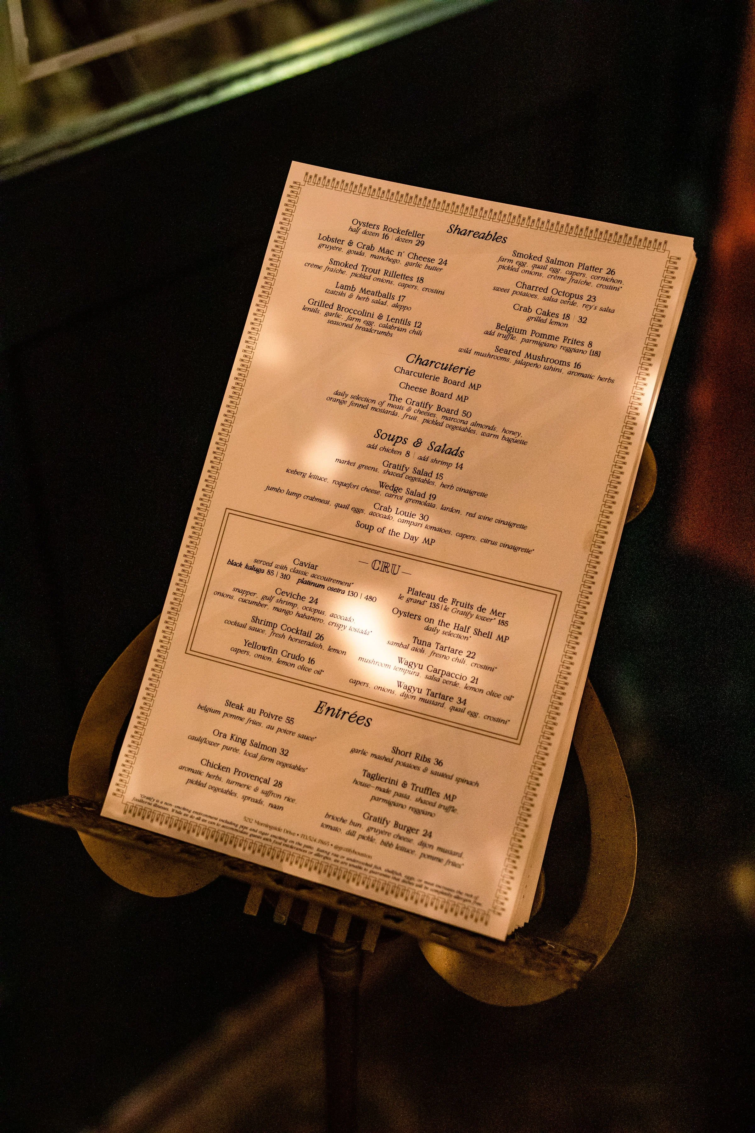 Gratify Menus