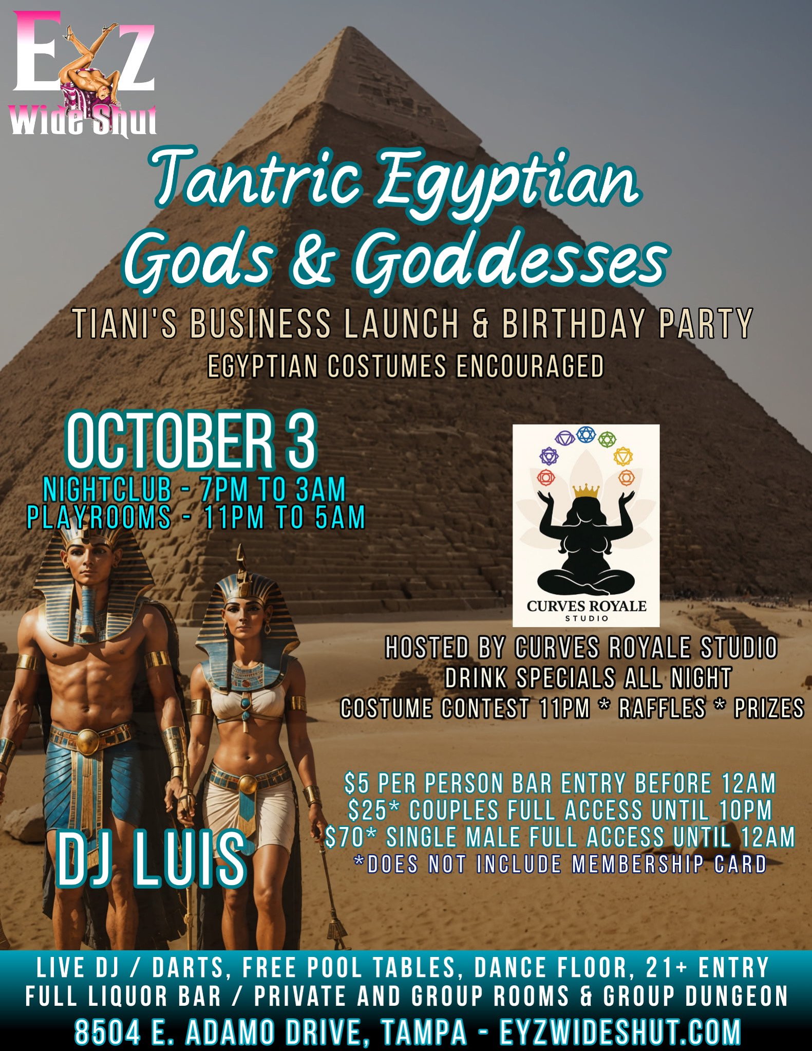 Tantric Egyptian Gods & Goddesses TIANI'S BUSINESS LAUNCH & BIRTHDAY PARTY