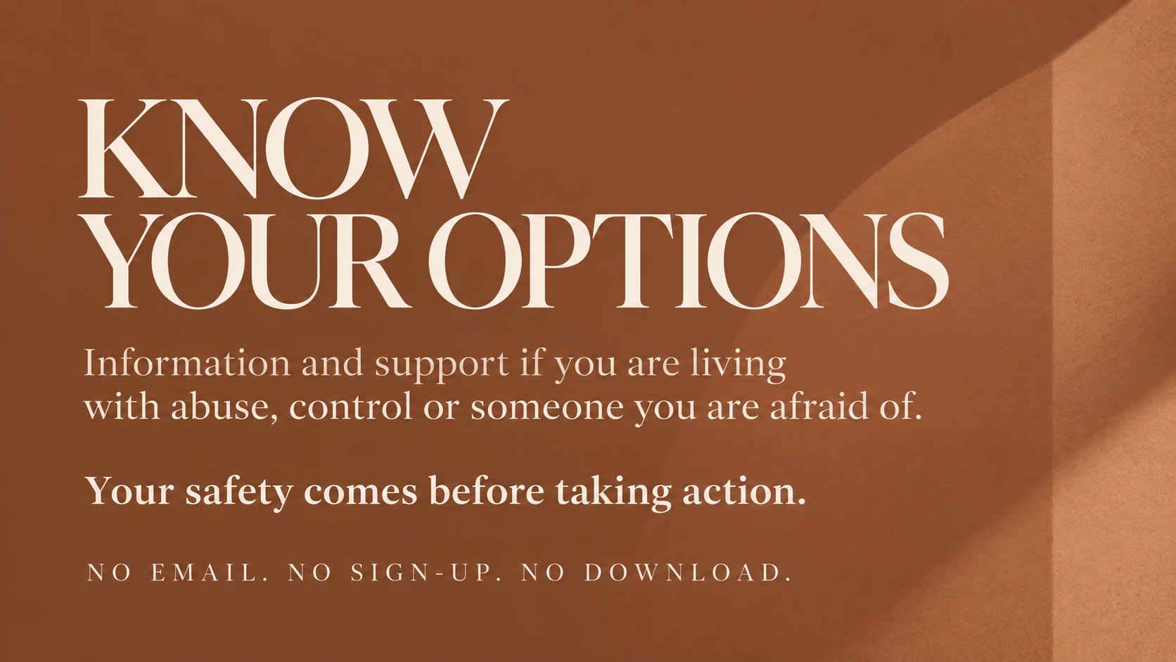 Know Your Options