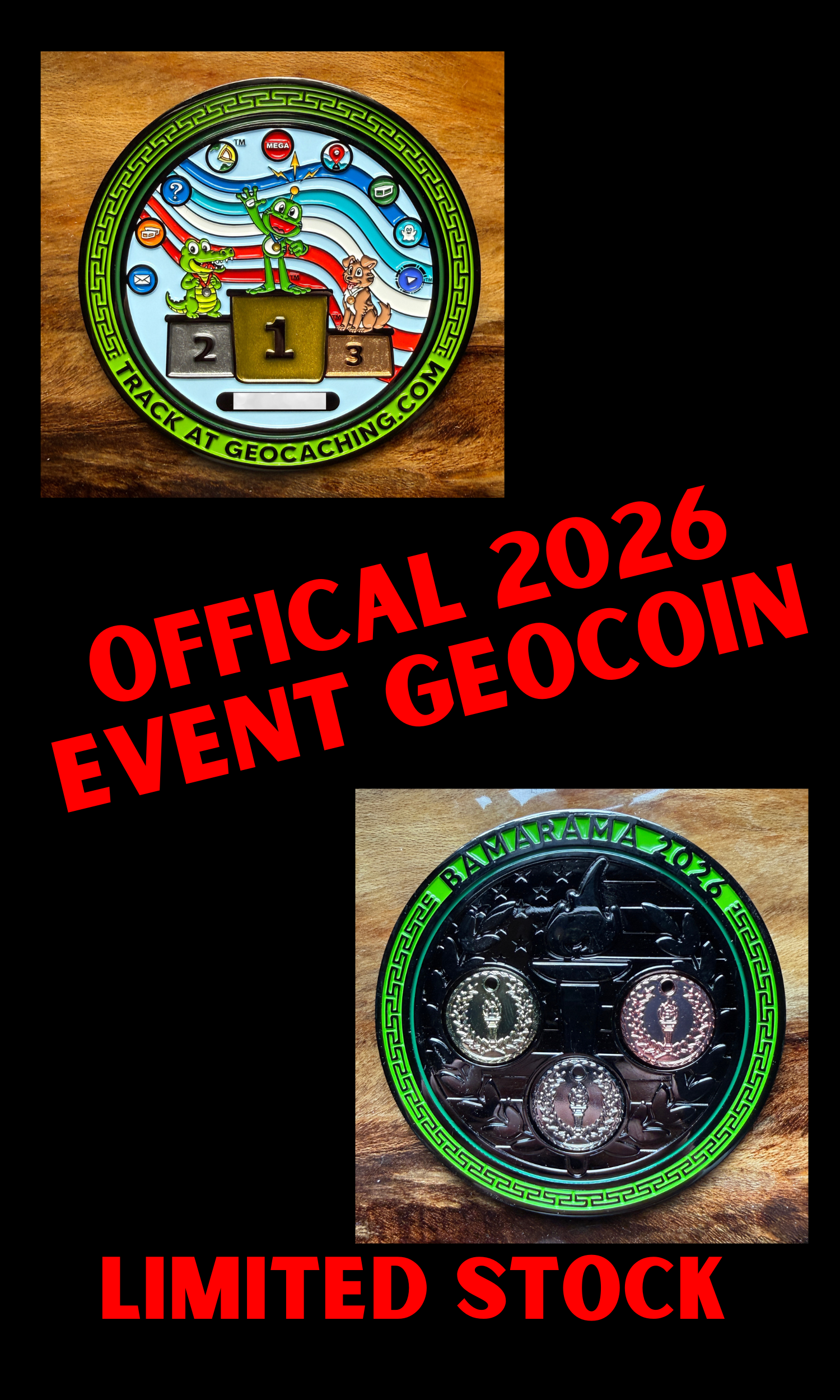 2026 Bamarama Geocoin $30 + Shipping