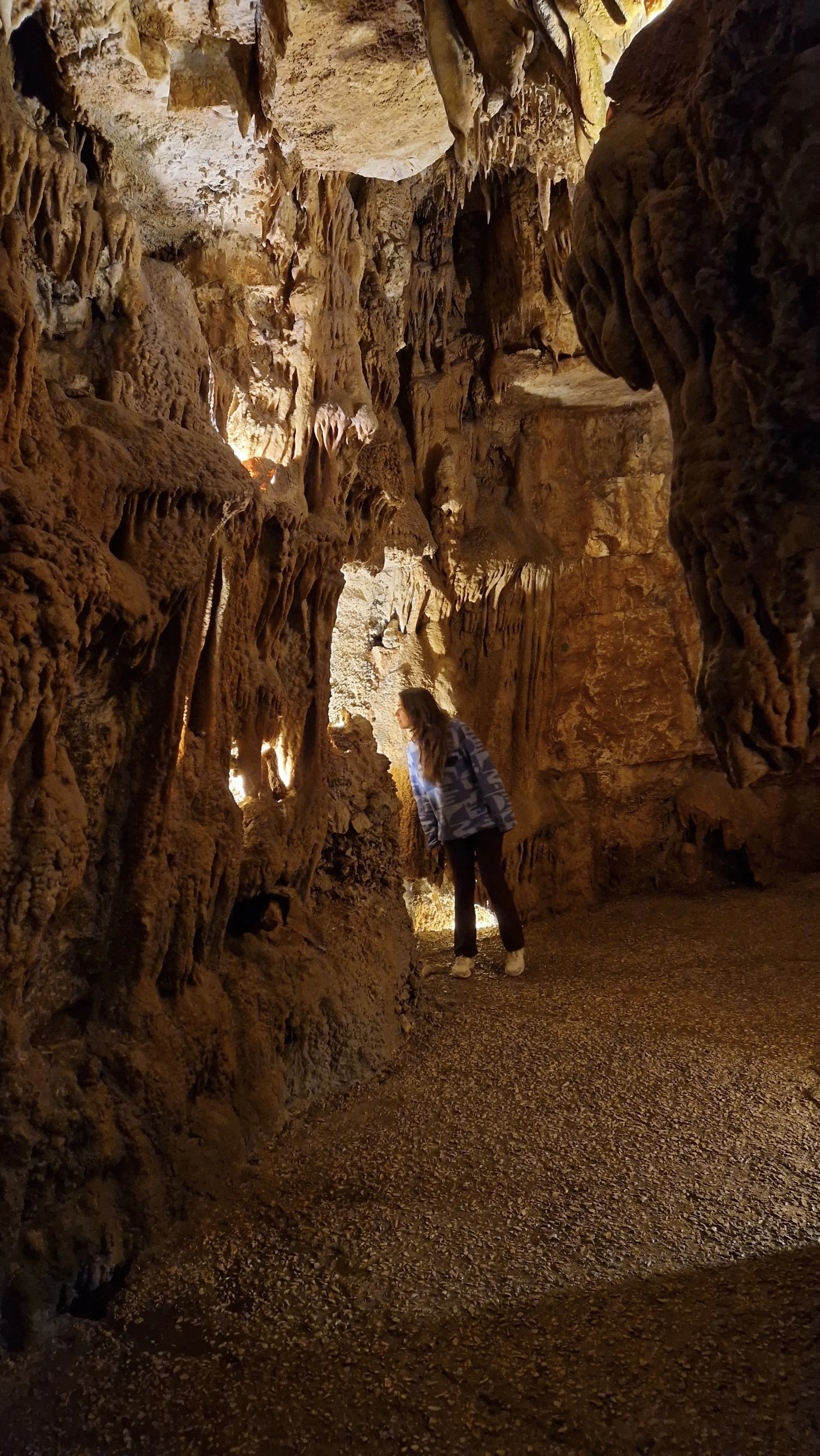 Person in a cave.