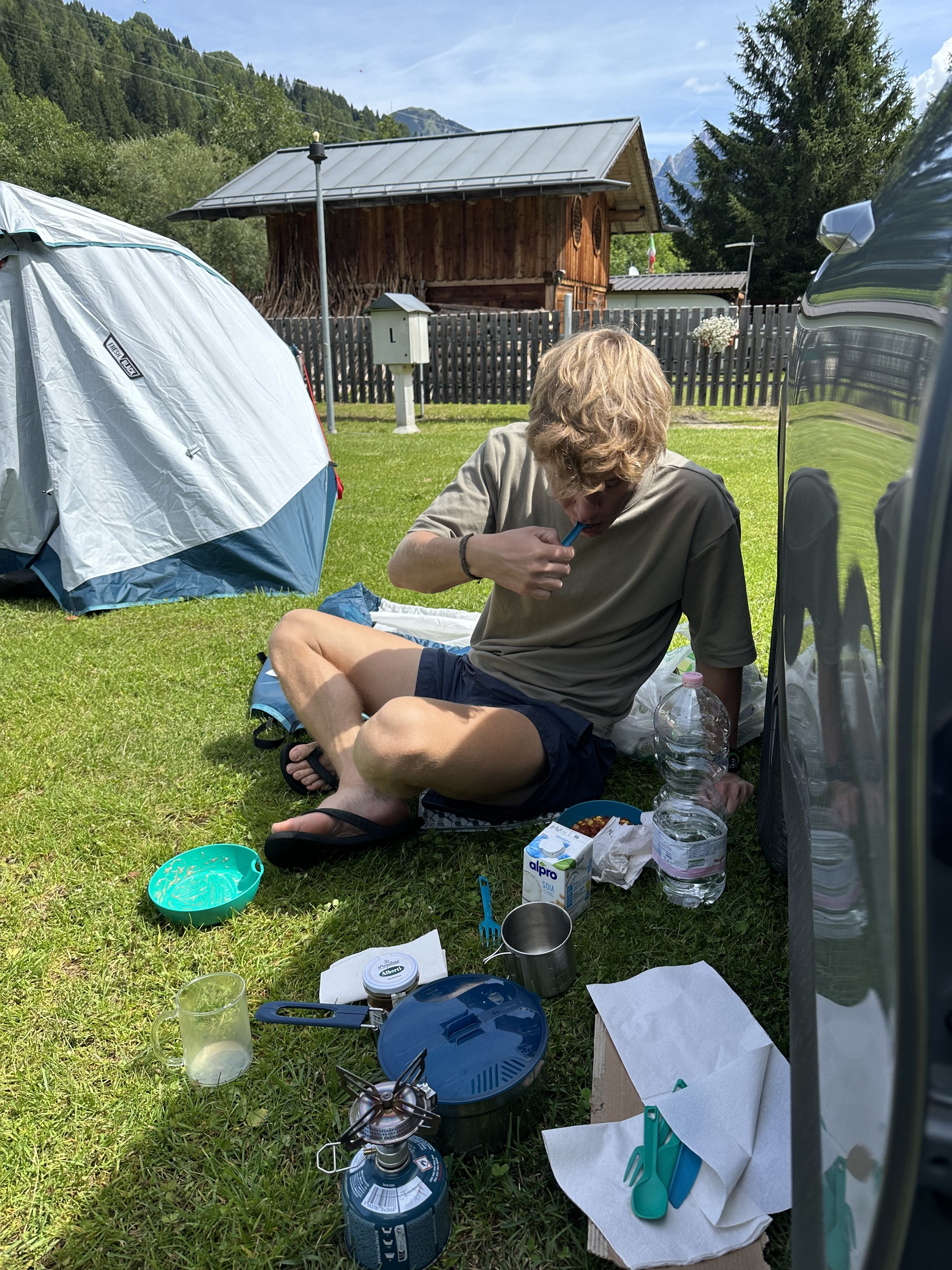 Glamorous camping life.