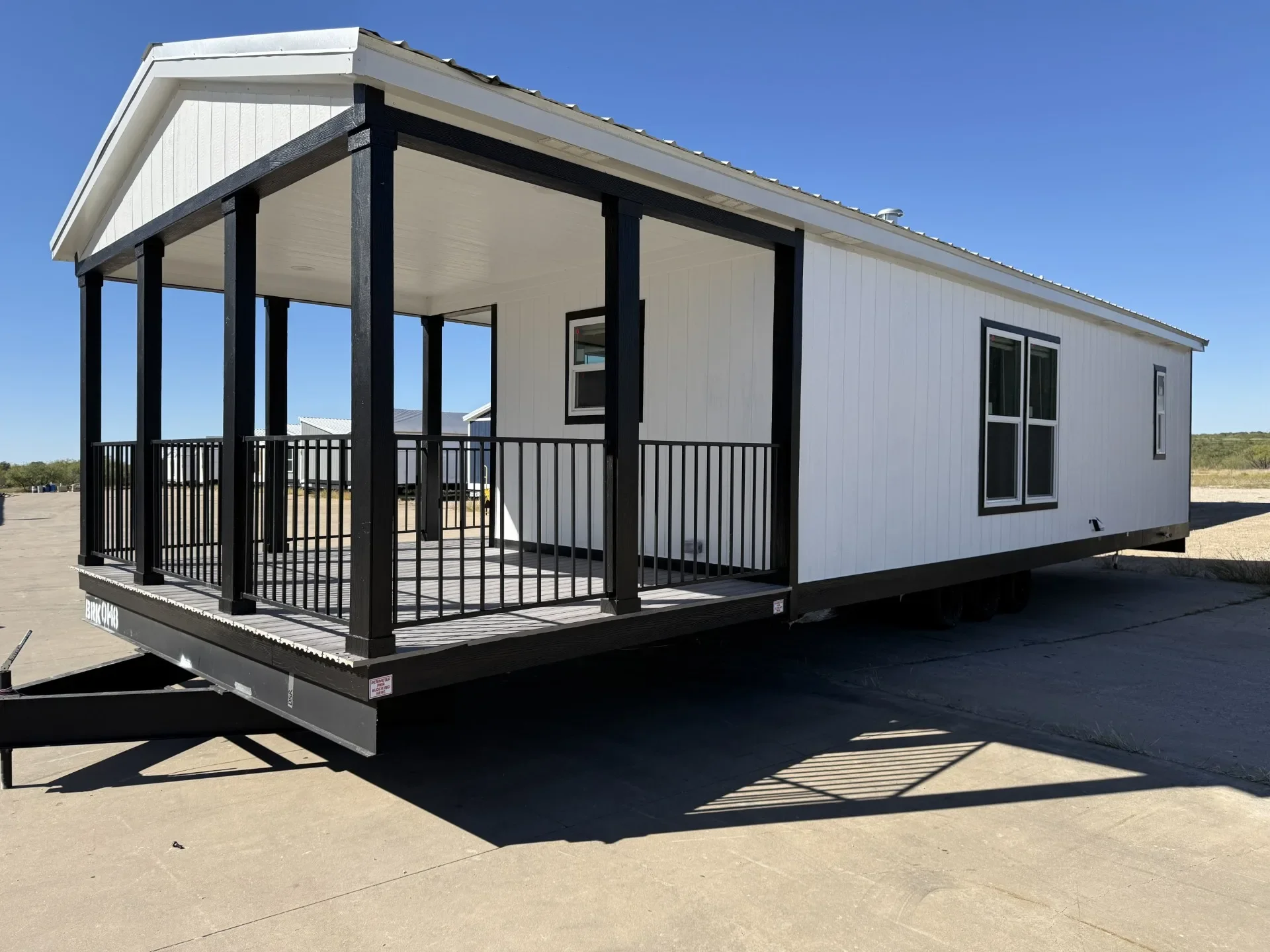 Tiny manufactured home exterior at Homestead Corpus Christi