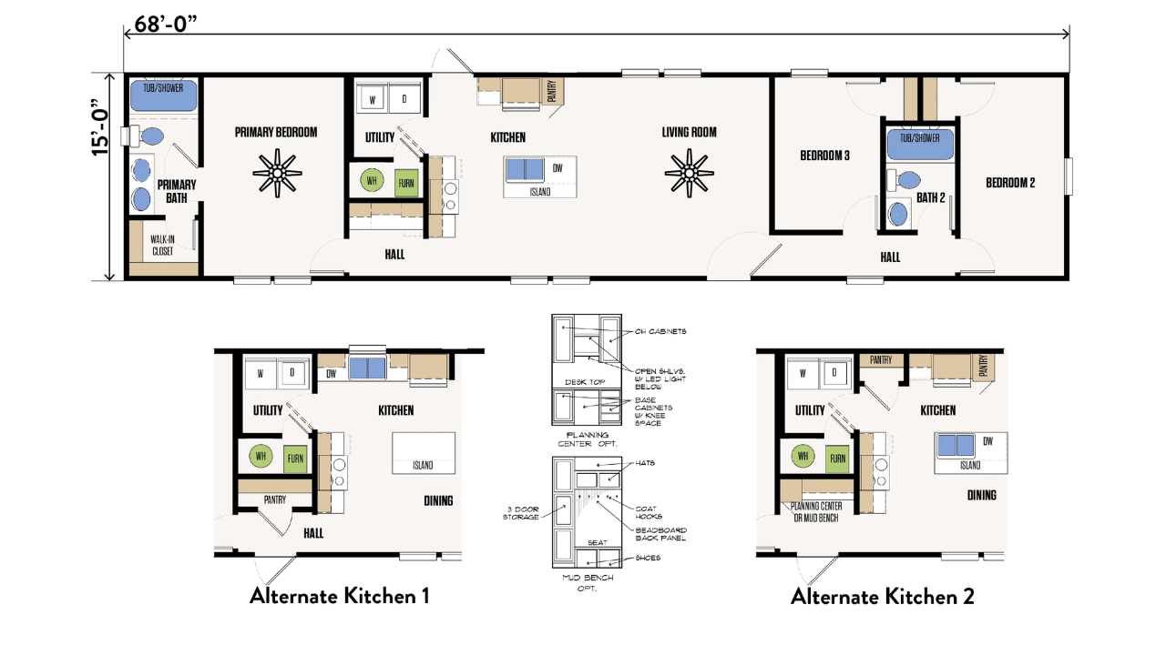 The Katy manufactured floorplan with Marathon Homes Manufactured Home - double-wide mobile home in a manufactured park lots for sale in Corpus Christi