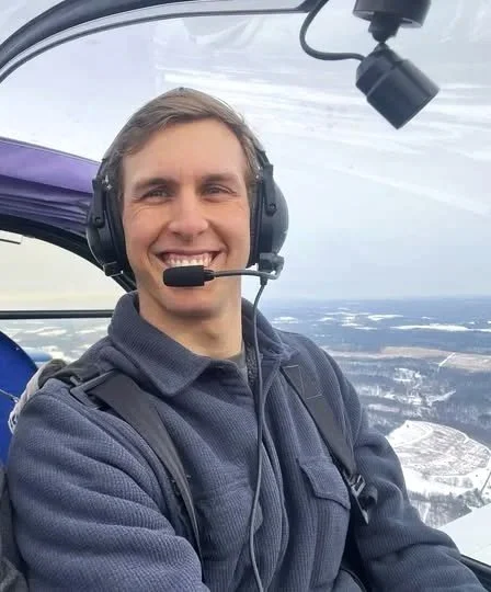 CFI pilot sitting in cockpit