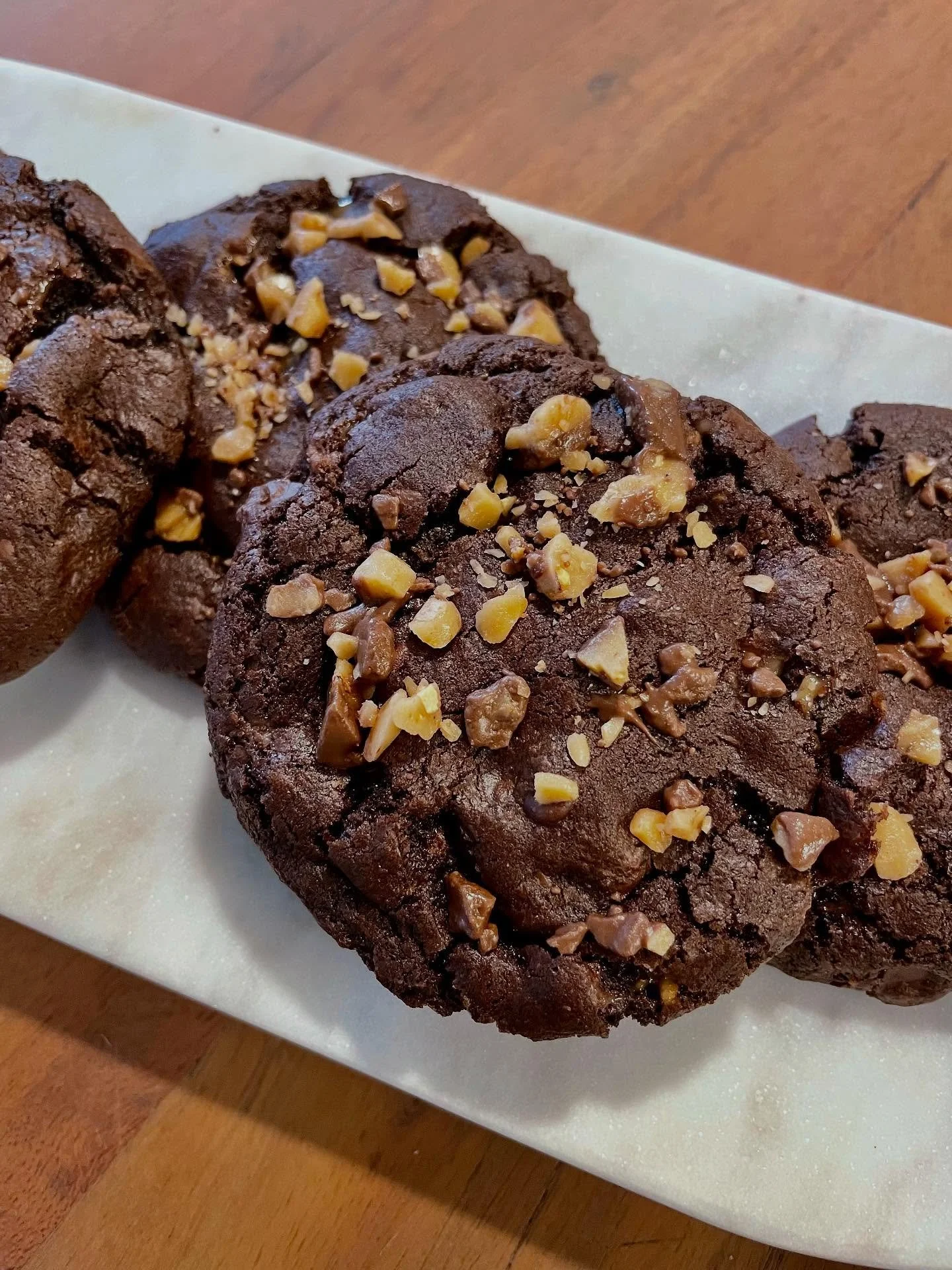 Double Chocolate Cookies with Toffee Bits 🍪

I didn&rsquo;t have a chance to do something festive for Halloween because I&rsquo;m still deep in the throes of working on my Cottage Food application, but I couldn&rsquo;t let the day go by without baki