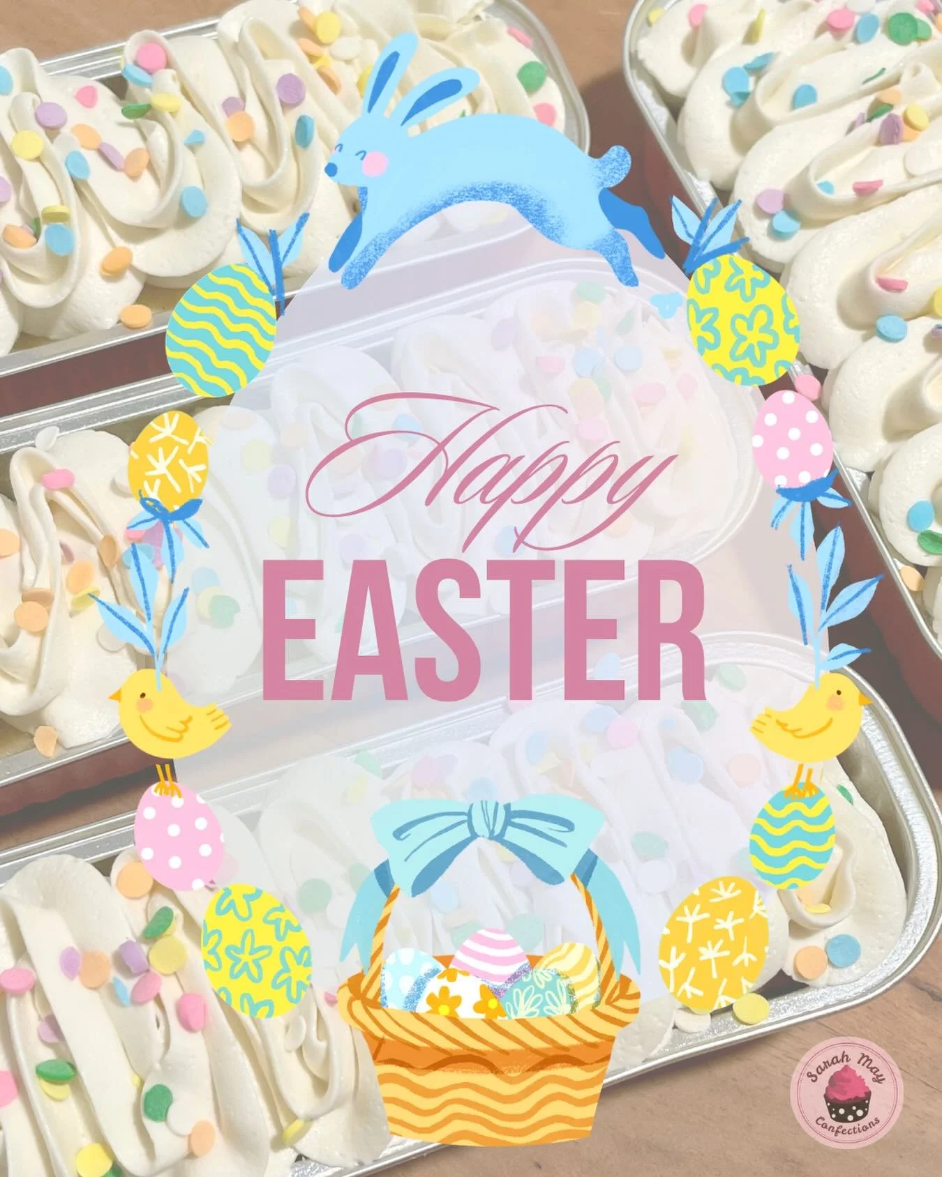 Hope the bunny filled your basket with all your favorite treats today! 🐣🐰💐

#homebakery #microbakery #smallbusiness #easter #eastertreats