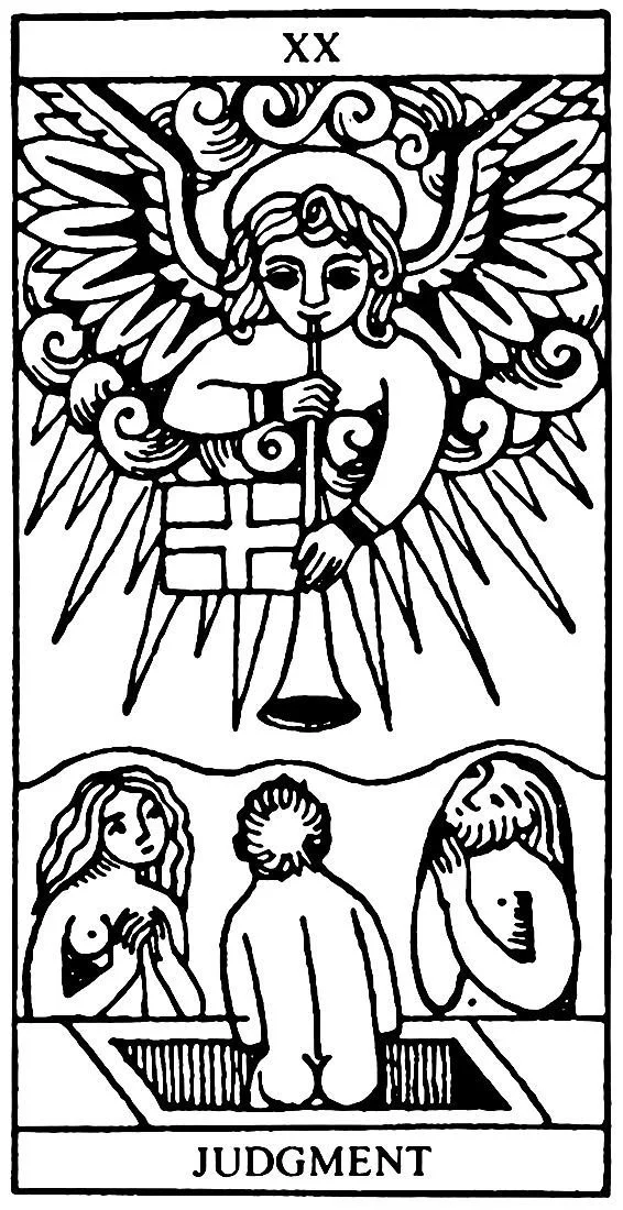 Major Arcana tarot cards from the Devil to the World, illustrating the final stages of the Fool's Journey.