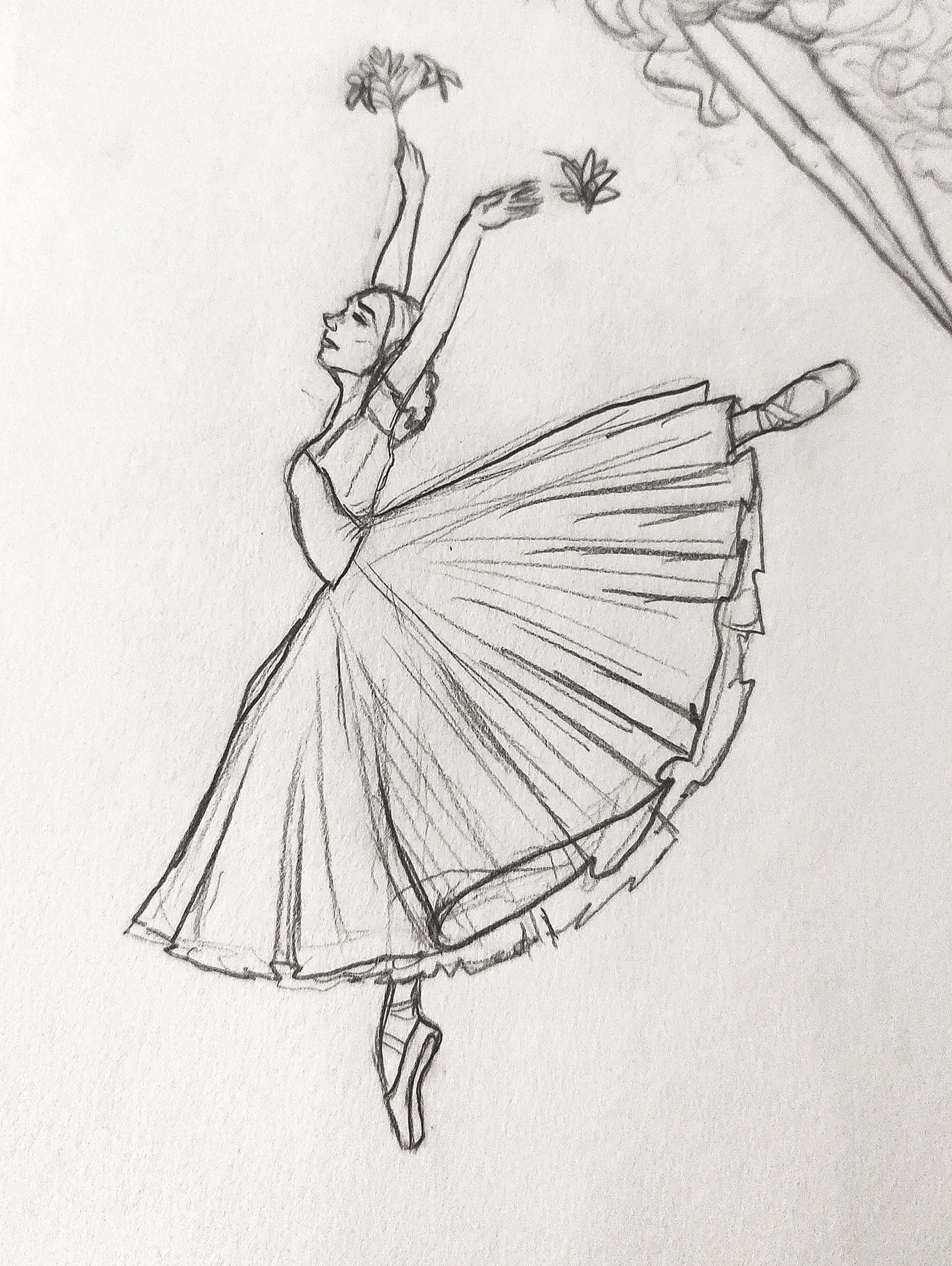 Giselle Act II - Pencil Sketch
