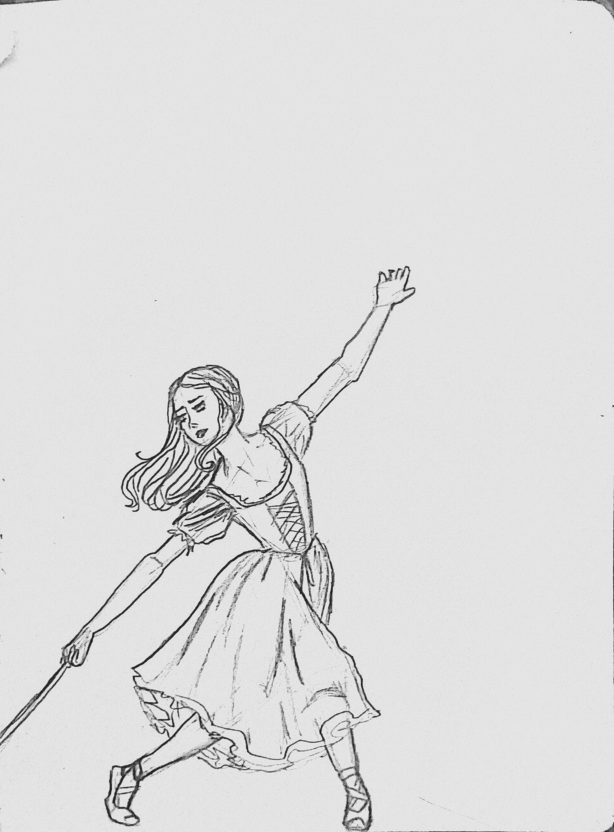 Giselle Act I - Pencil Sketch