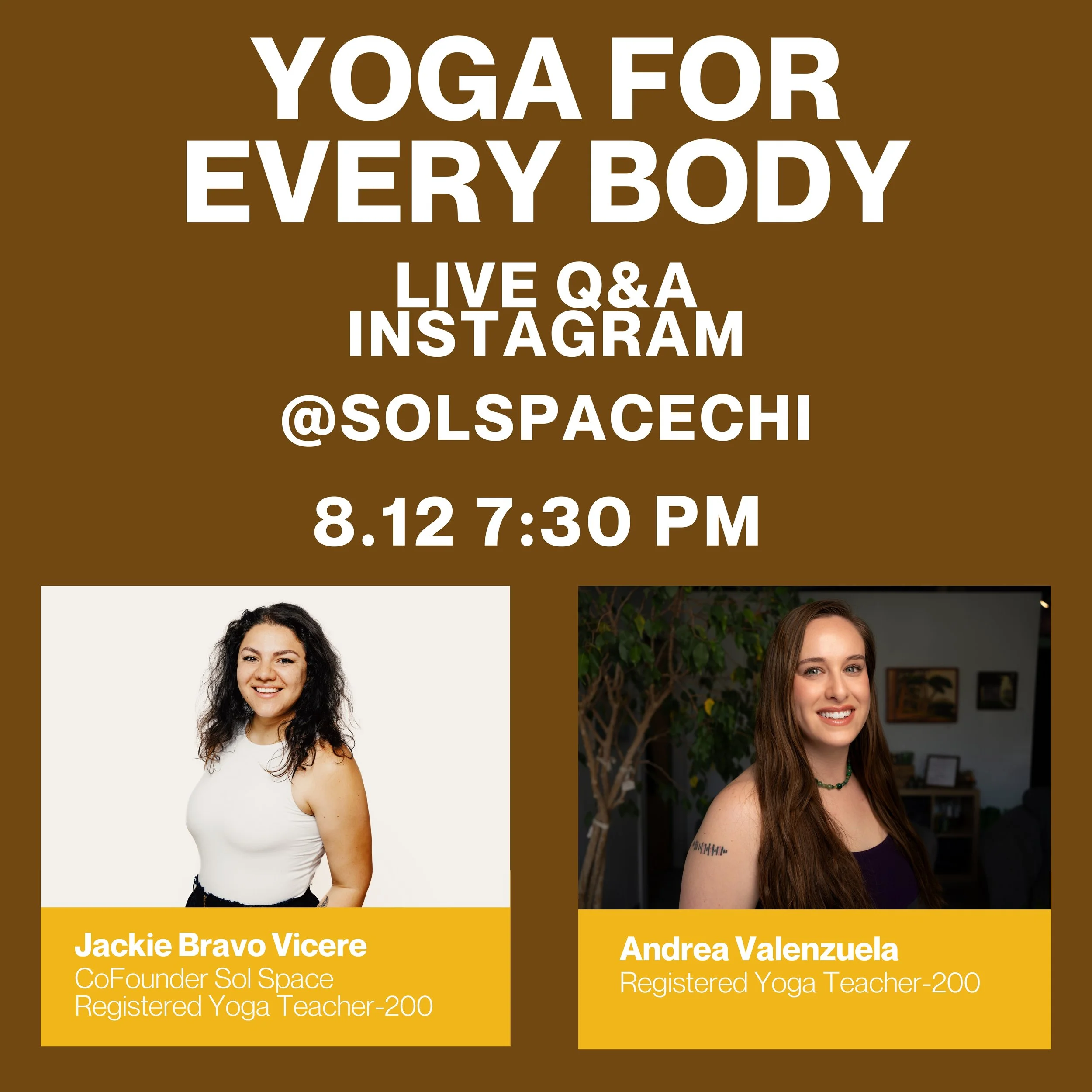 Yoga for Every Body Workshop Live Q&A Instagram
