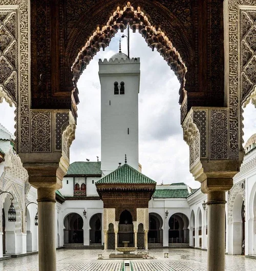 Exterior view of the University or Mosque of al-Qarawiyyin in Fez