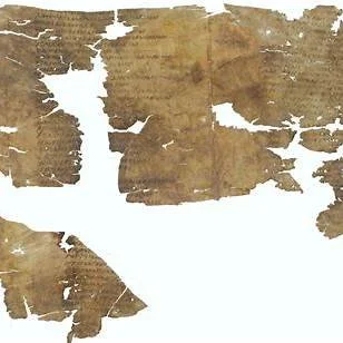 Ancient Greek papyrus fragment with faded text and torn edges, representing Sappho’s surviving lines