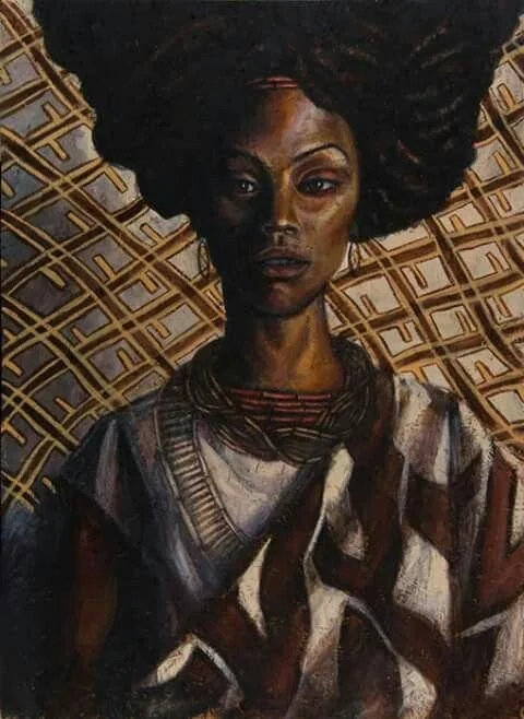 Modern historical portrait of Queen Nzinga Mbande
