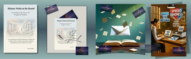 Visual guide showing four UK editions of History Waits to Be Heard: Standard, Signed, With Quote Cards, and Custom Tier