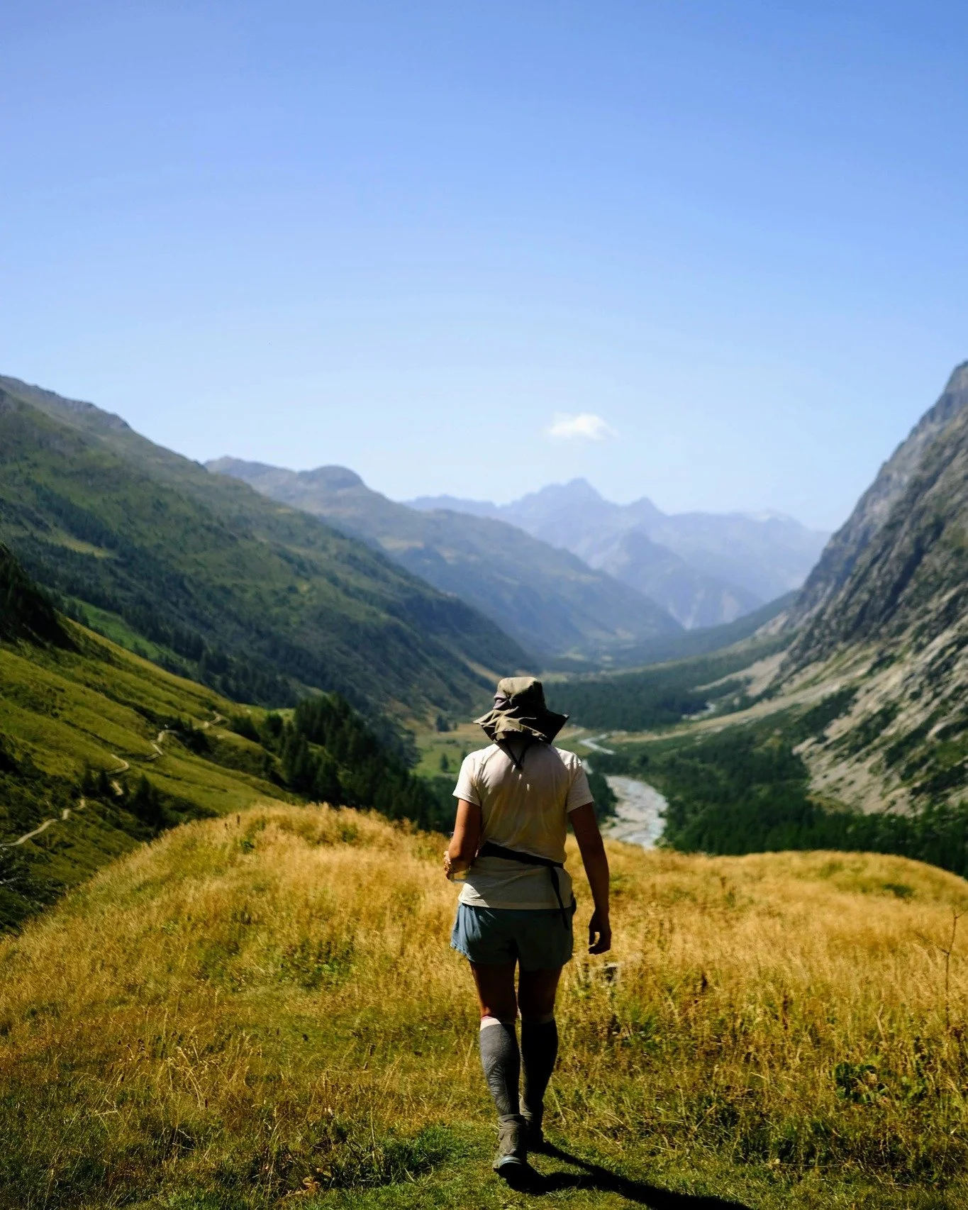 "How did the egg get up the mountain?&hellip; It scrambled up!"

Taken with a Fujifilm X-T4 with a 23mm f/2 lens.

Day 5 of the TMB - Camping Grandes Jorasse to La
Fouly.

Upon reaching this section of the TMB, the bad memories just came fl