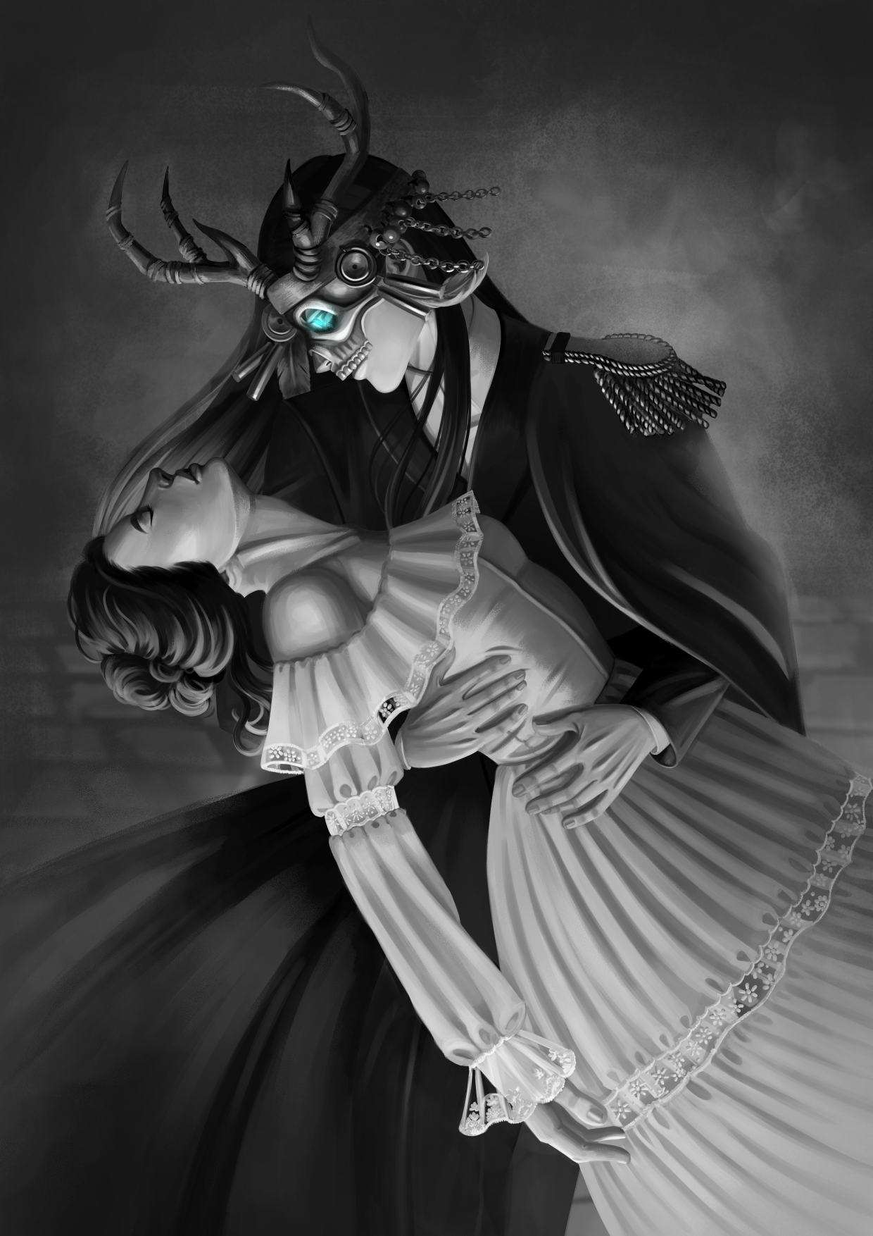 Scene Illustration for "Odessa in the Dark" by Onika Howdyn (2026)