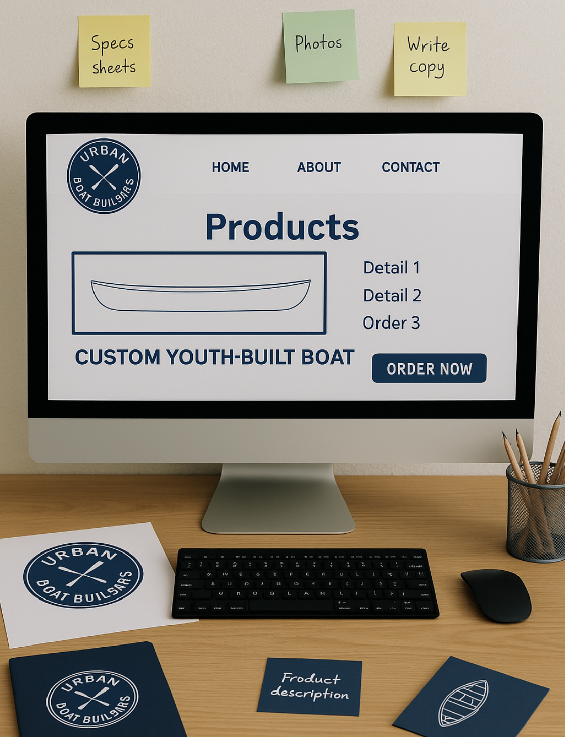 Website Product Page Mock-Up (Designed with AI)