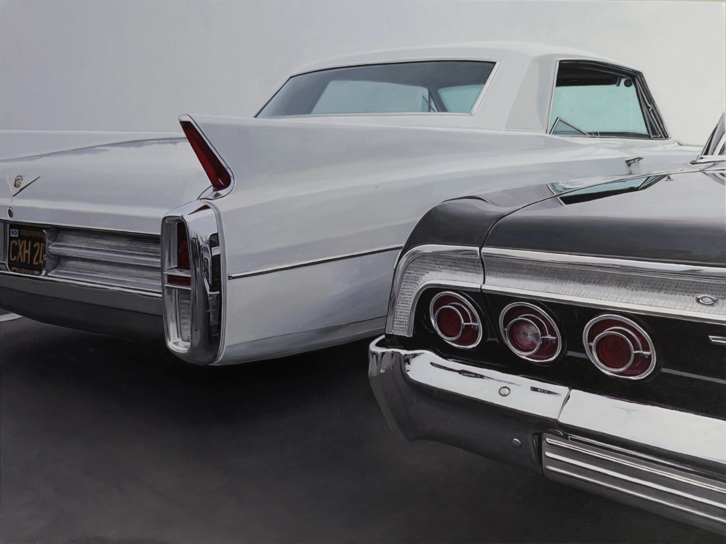  Long White Cadillac, 36” x48”, Oil on canvas   Available 