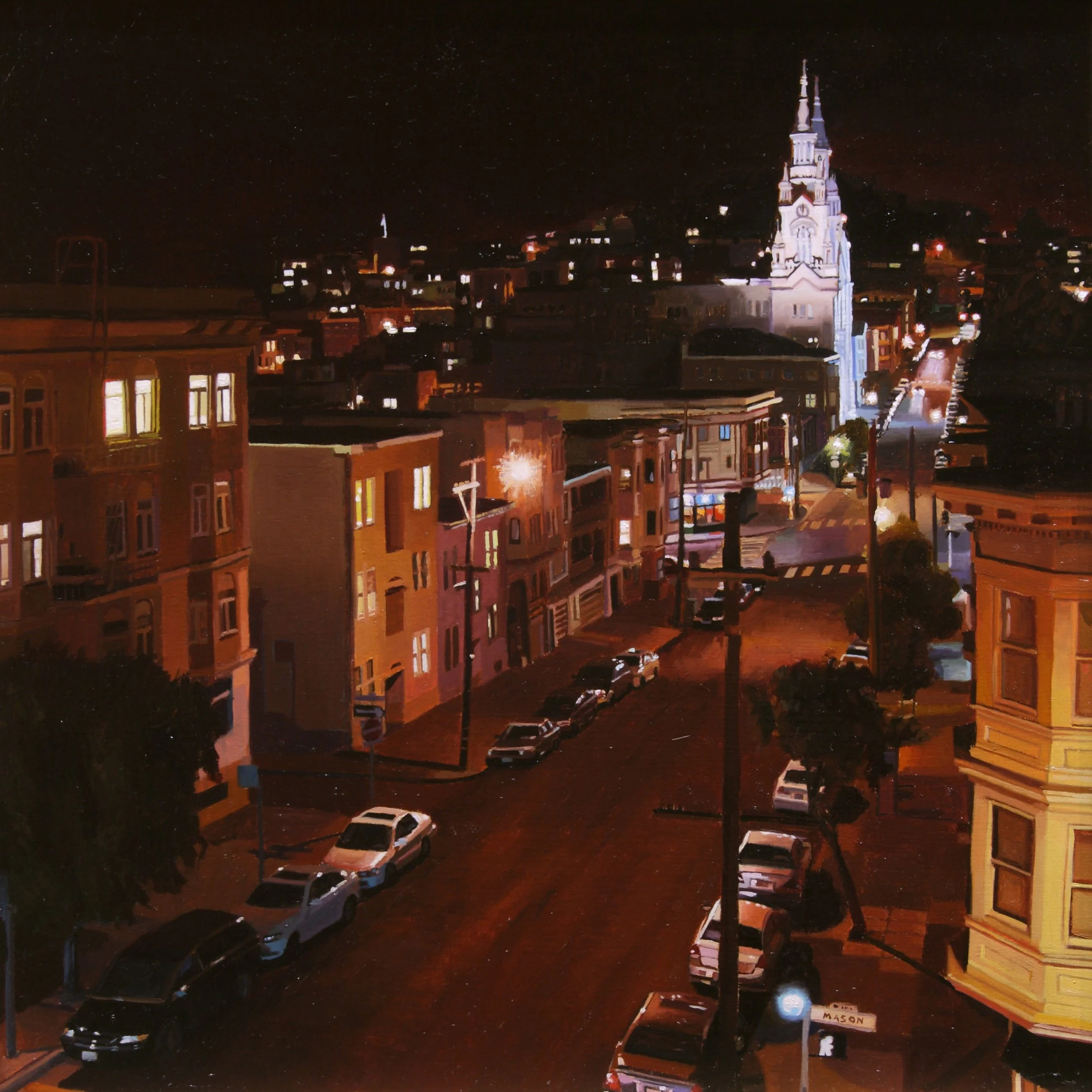  Kellys Rooftop, 14” x14”, oil on panel  Sold 