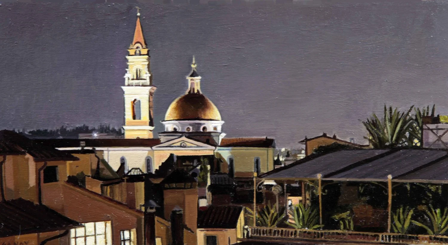  Florence Rooftops, 11” x 6”, oil on panel  Available 