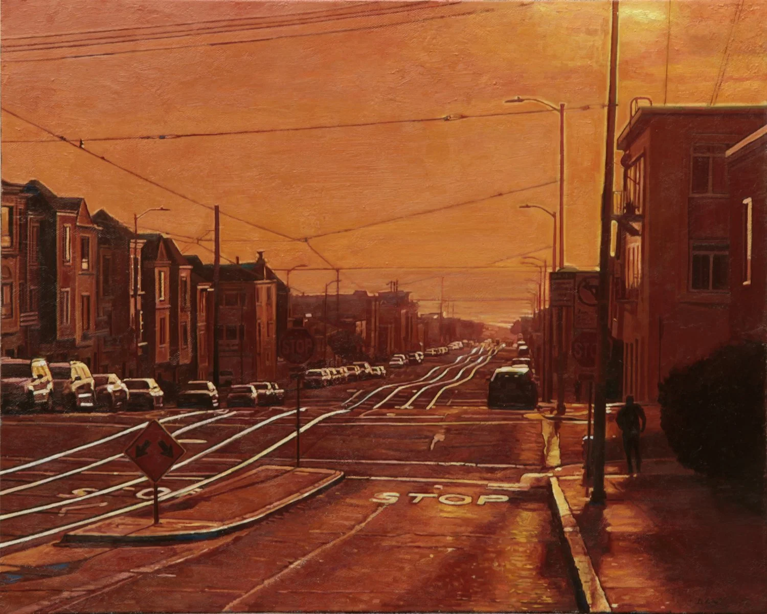 Sunset on Judah St, 16” x20”, oil on canvas  Available  