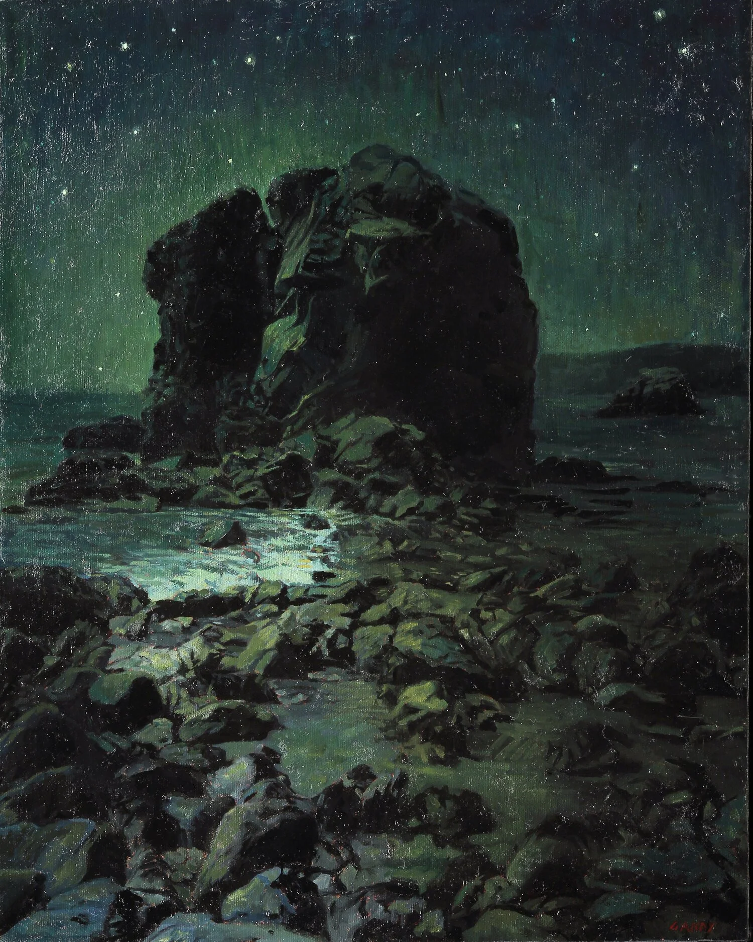  Night Scene, 16” x 20”, oil on panel 