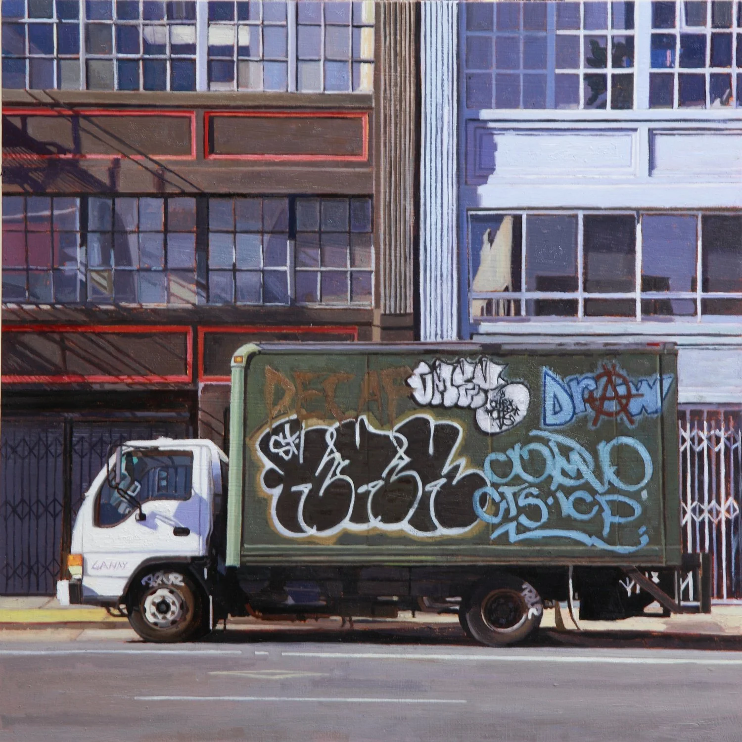  Soma Graffiti, 12” x12”, oil on panel  Sold  