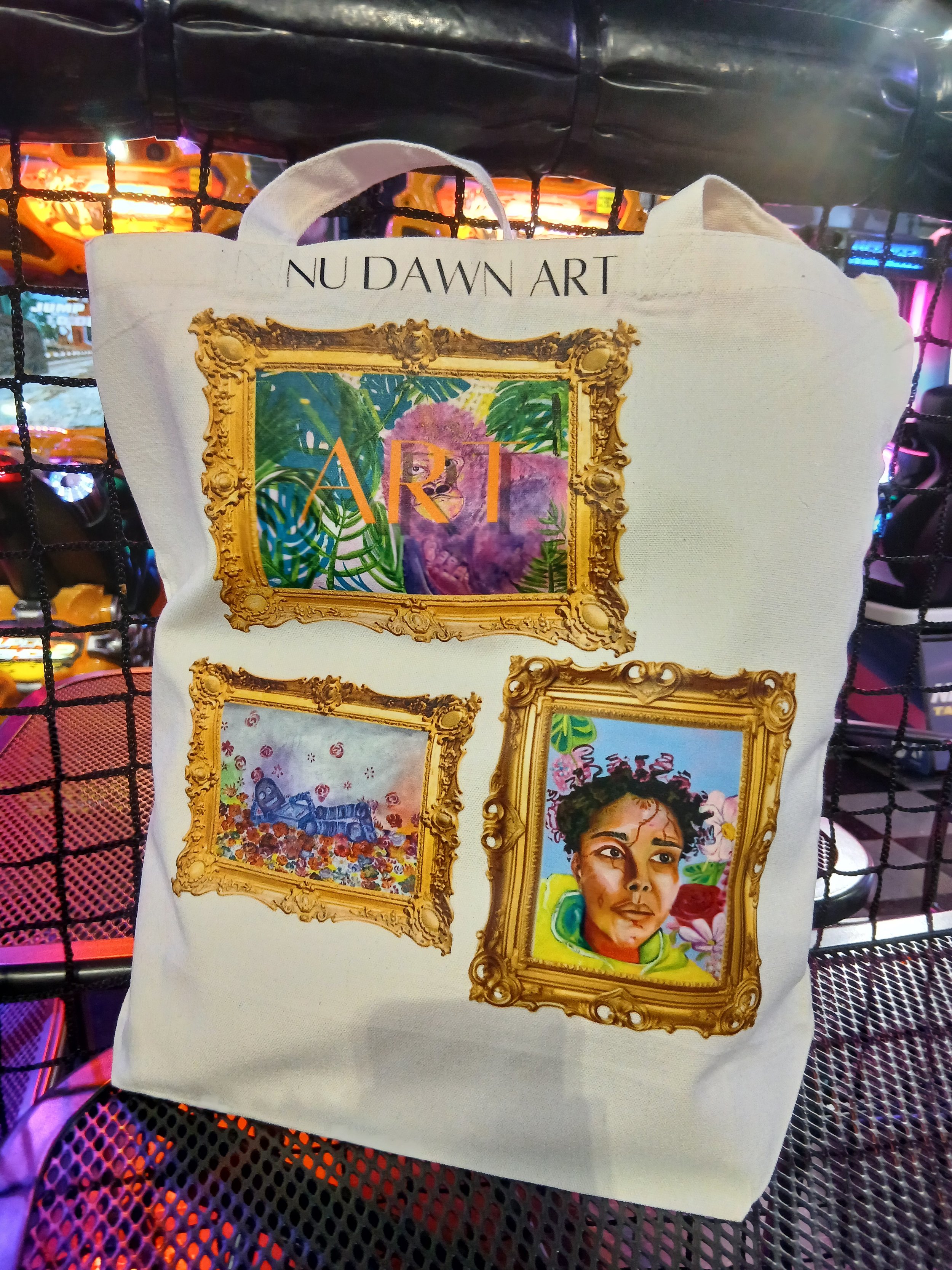 Functional Artistry: 'Flowers' Tote by Nu Dawn Art