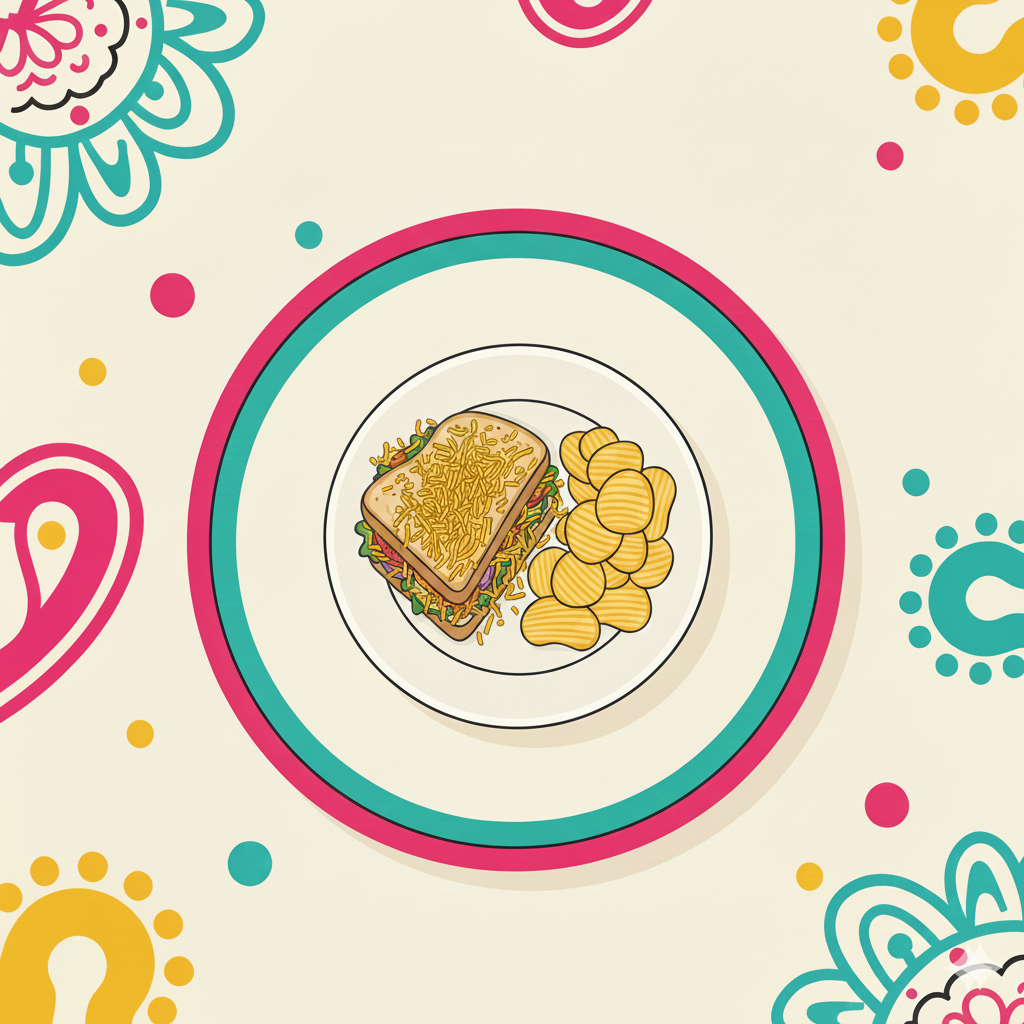 Aloo bujiya Sandwich