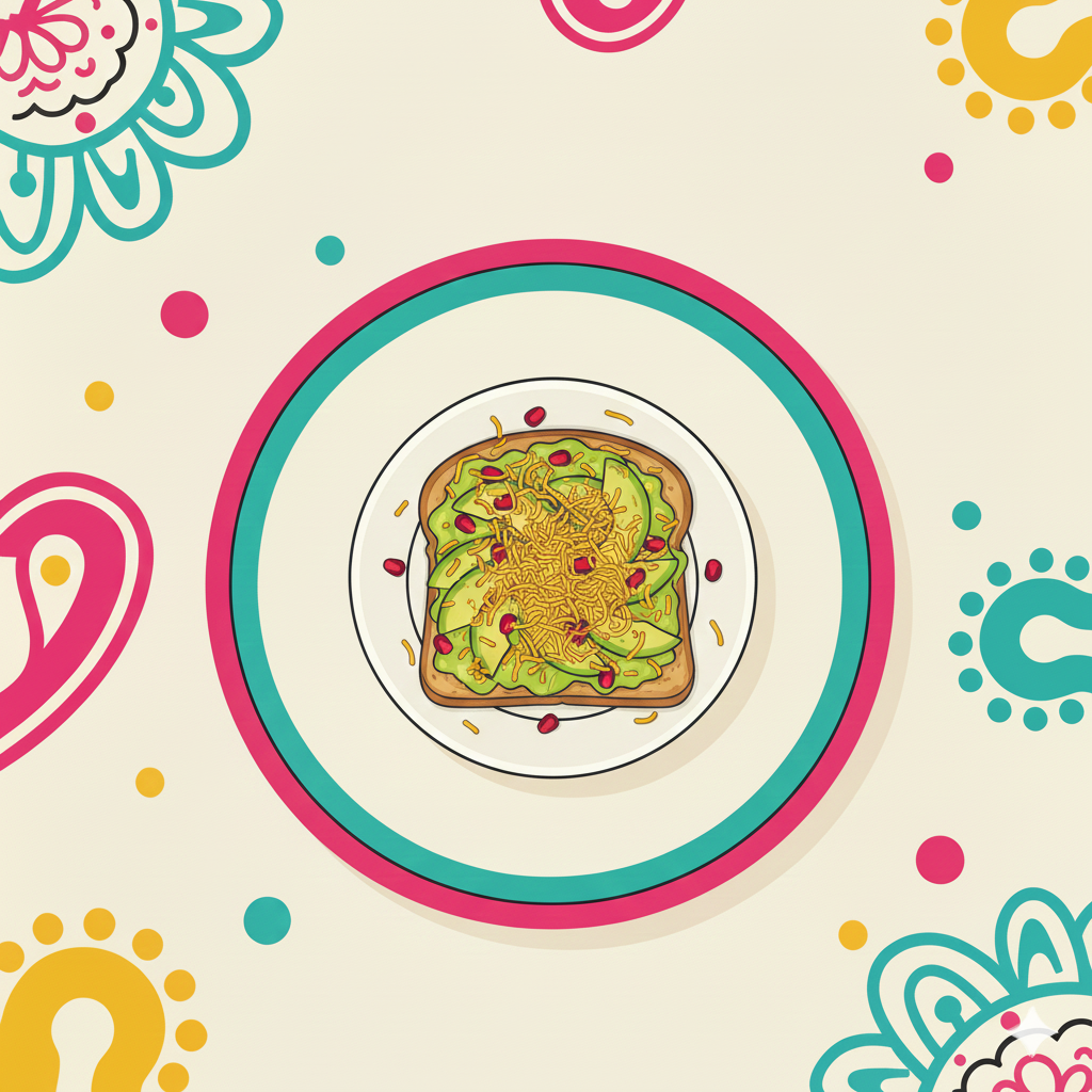 Aloo Bujiya Avocado Toast