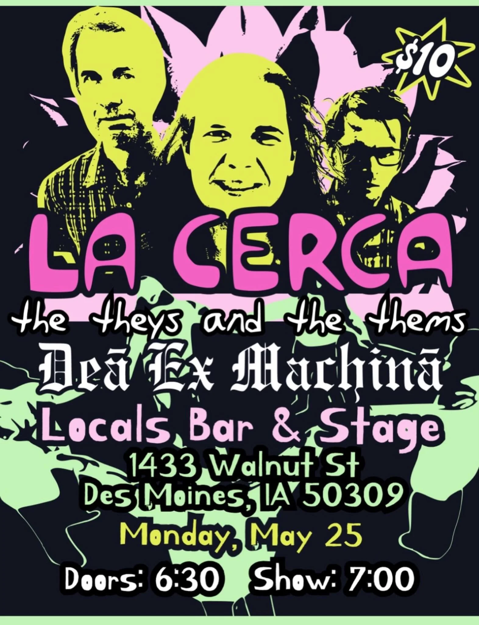 ⭐️ Tonight ⭐️ 

@lacercaband @ttattmusic @dea.ex.machina.music 

Show 7pm
Cover $10