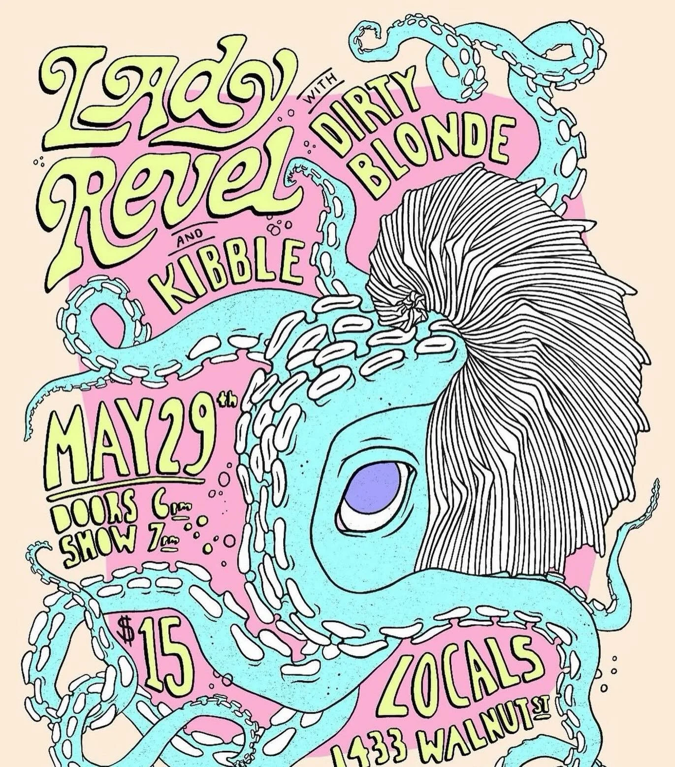 ⭐️ Tonight ⭐️ 

@lady_revel @kibble_band @dirty._.blonde 

Show 7pm
Cover $15