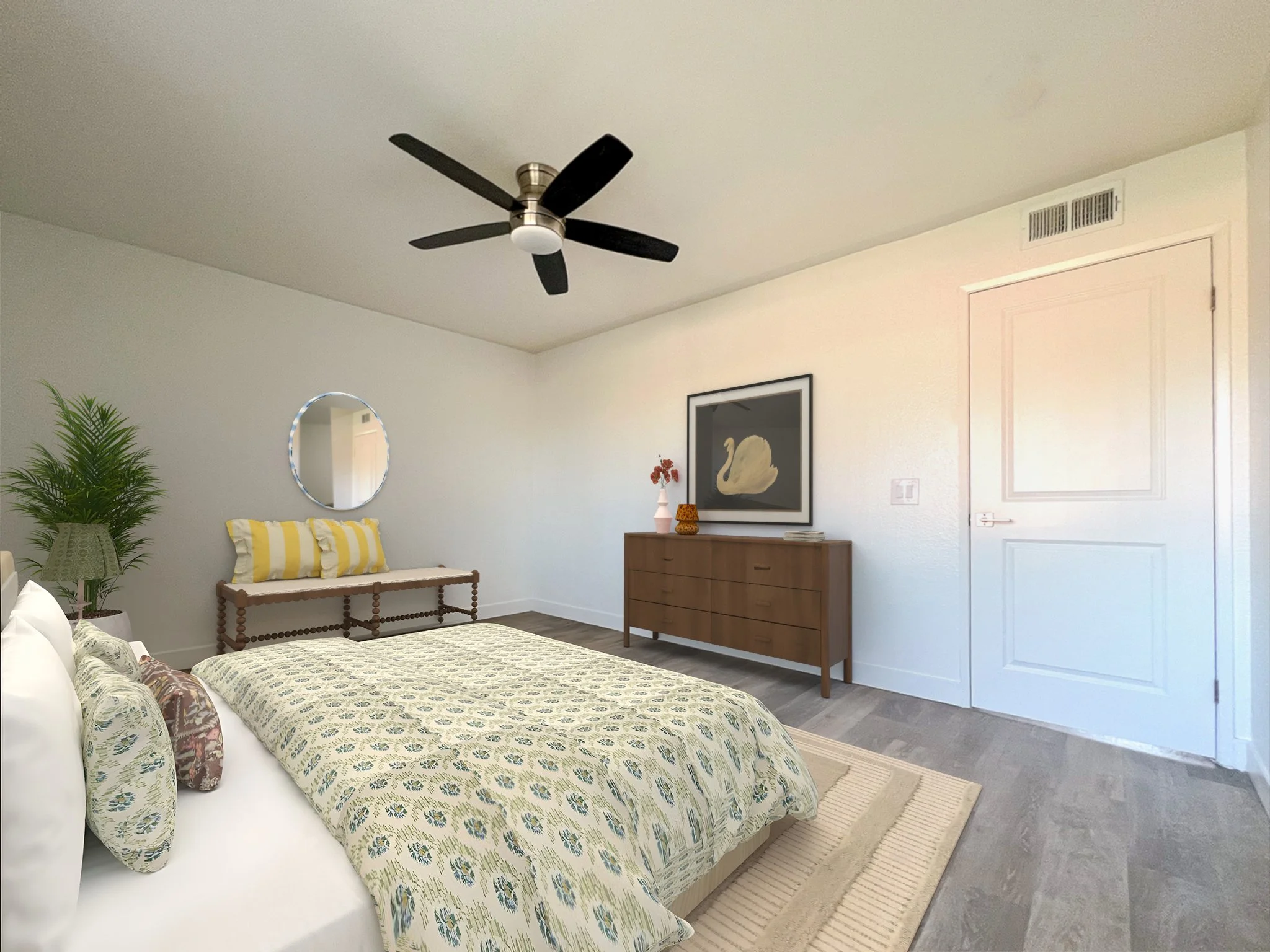 Primary Bedroom at Palm Village