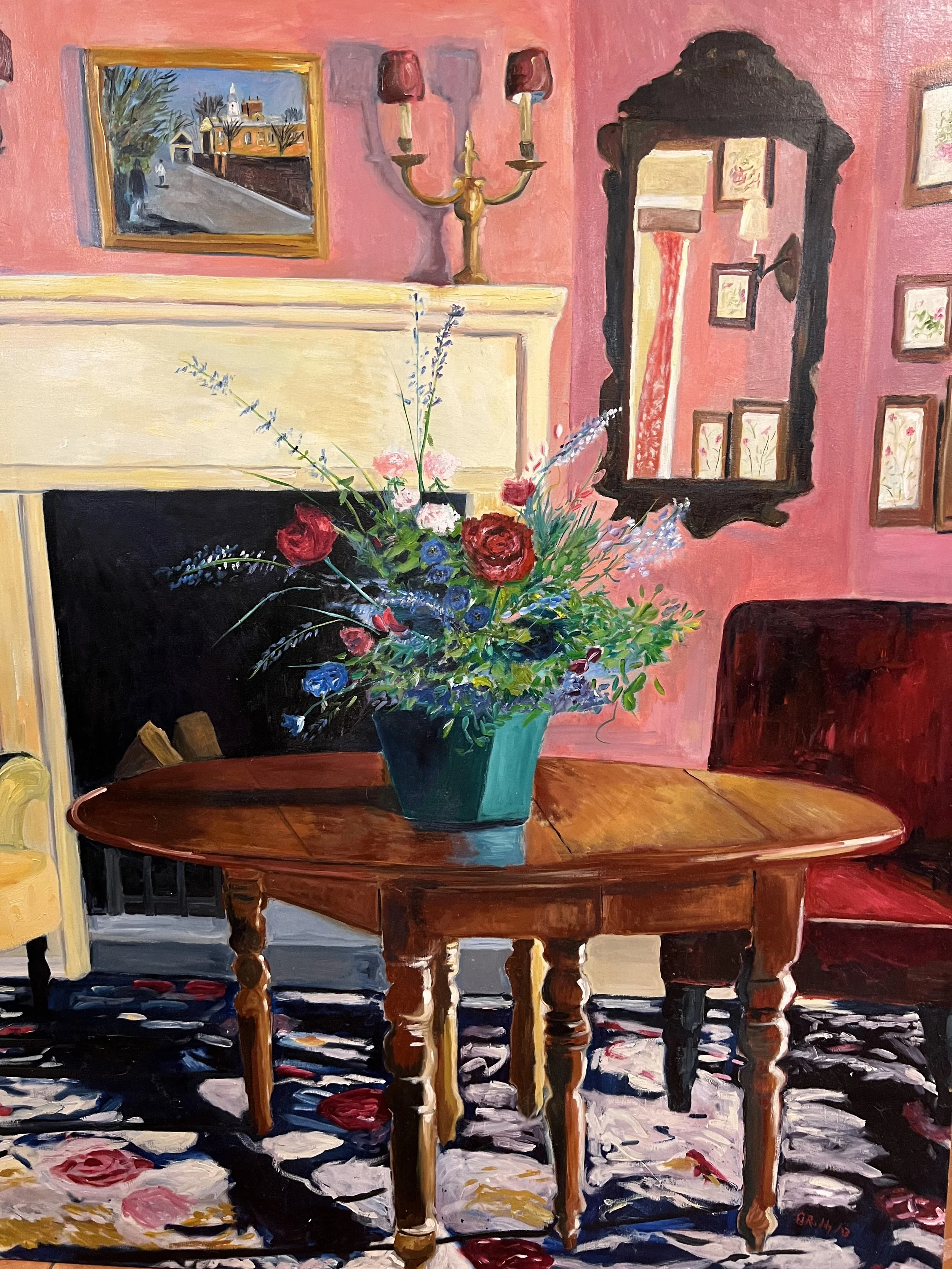 English Cottage Flower Arrangement | Oil [4ft x 5ft]