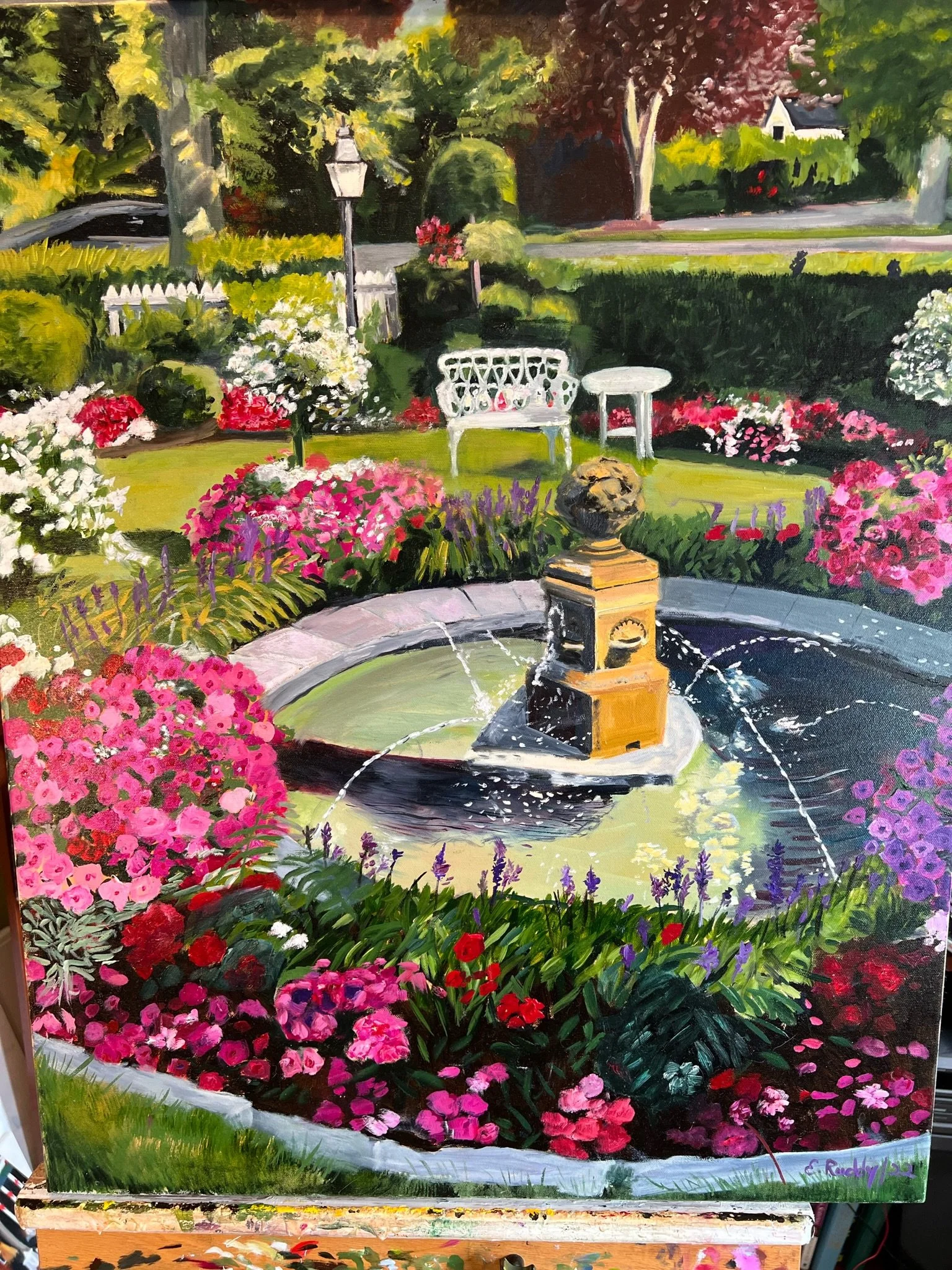 The Fountain at the Oban Inn, Niagara-on-the-Lake | Oil Painting [24x30]