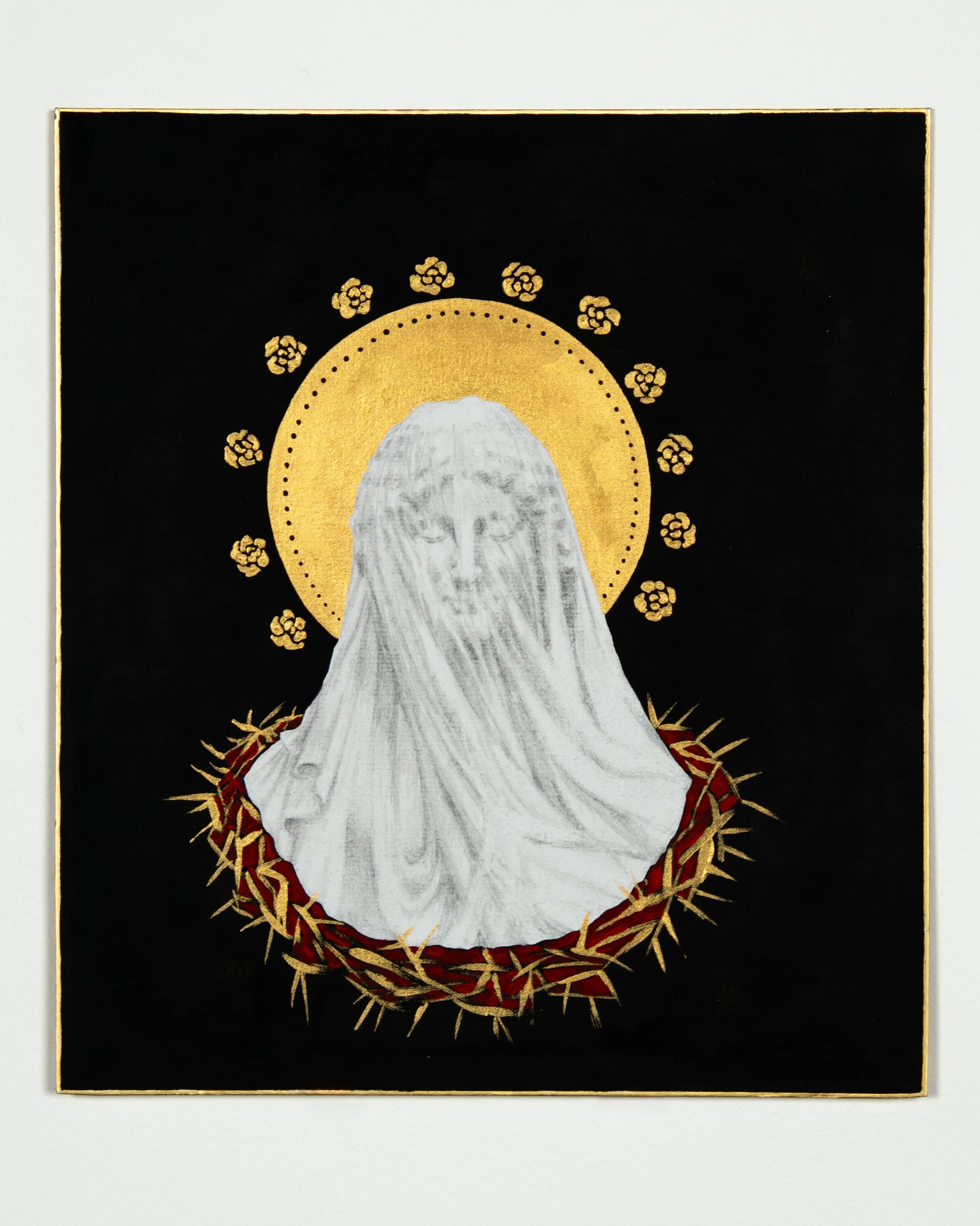 The Veiled Virgin after Giovanni Strazza's marble bust, II