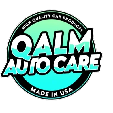 QALM Auto Care logo featuring a circular design with 'High Quality Car Products' at the top, 'Made in USA' at the bottom, and 'QALM Auto Care' in bold letters in the center.