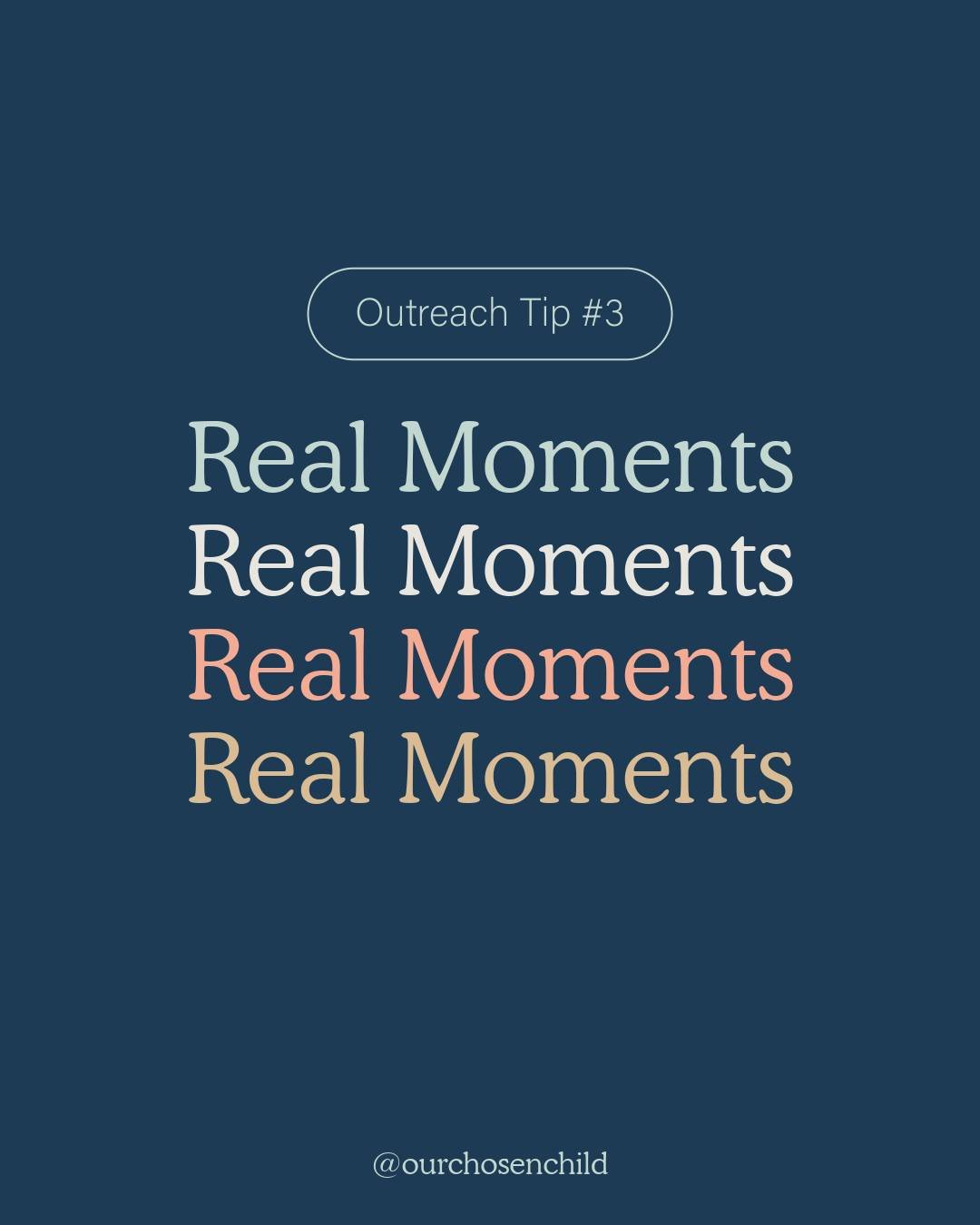 Adoption Awareness Tip #3: Show the Real Moments.

The best profiles don&rsquo;t just show the highlight reel - they show the real, beautiful, ordinary moments that make a family.

Expectant parents want to see your actual life: weekend breakfast rou