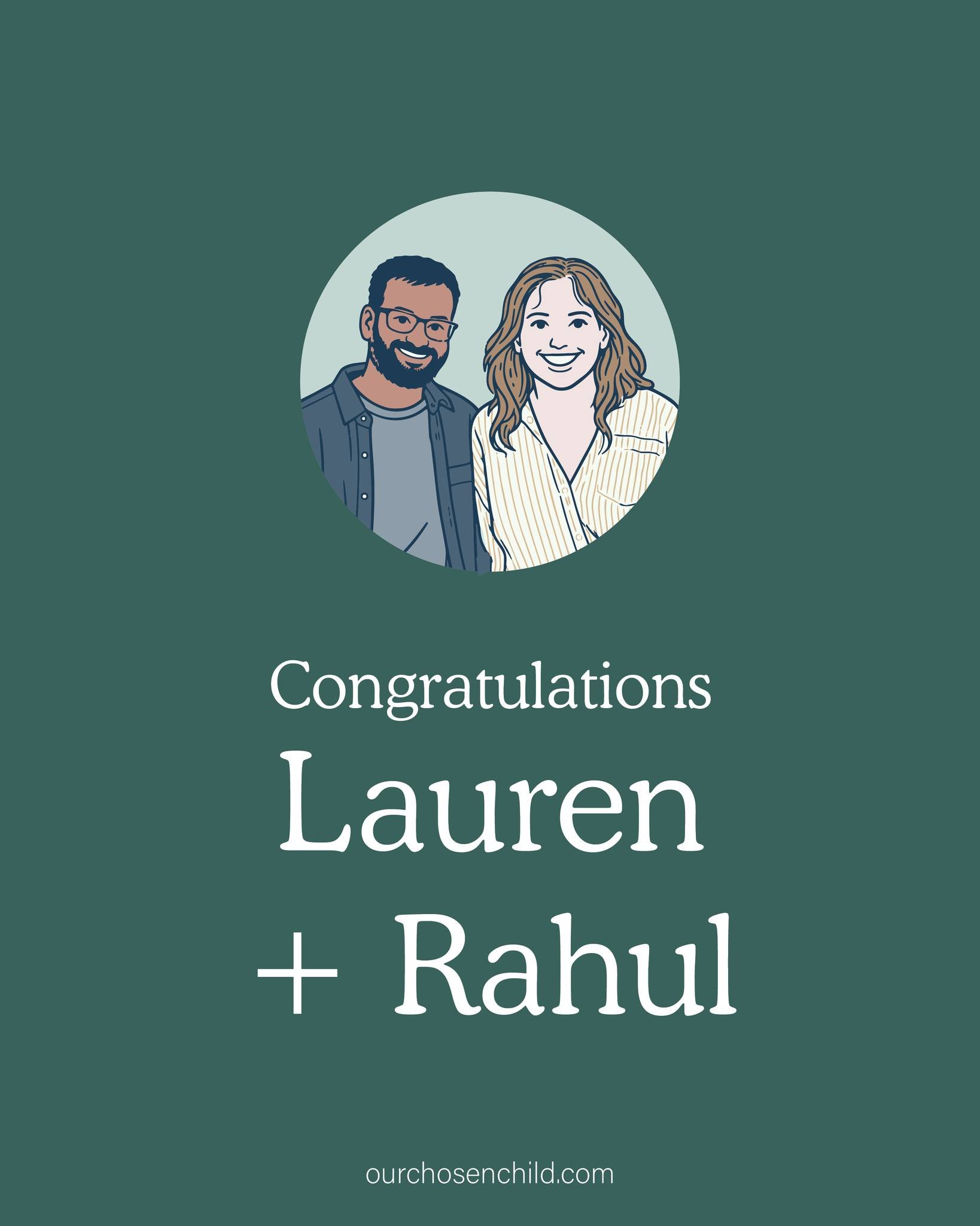 So happy for this beautiful family! 💛 Congratulations to Lauren and Rahul on your adoption and this incredible new chapter. We&rsquo;re so grateful we were able to play a small part in your journey and cheer you on along the way. Please join us in w