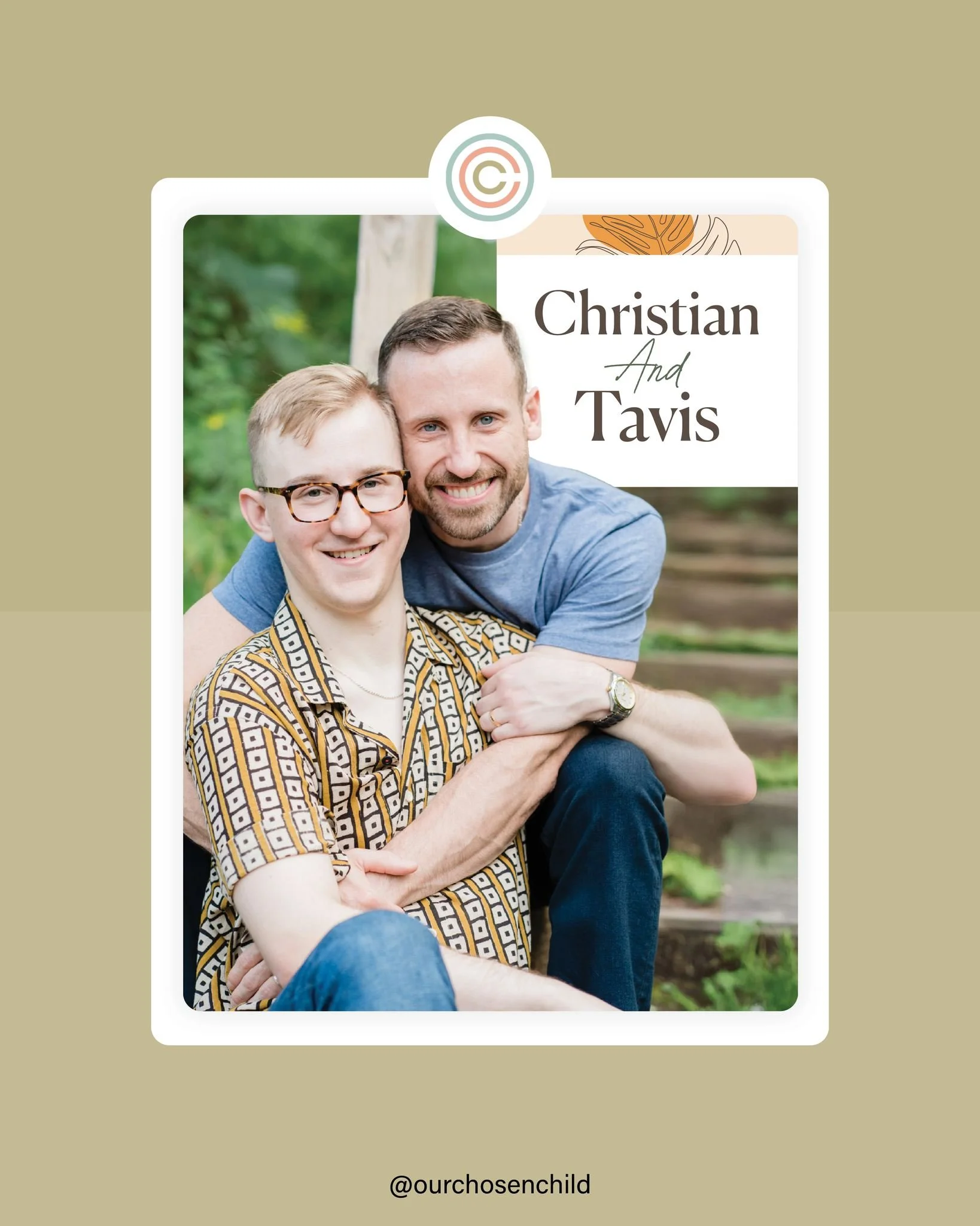 Featured Family Friday - Meet Christian &amp; Tavis, a thoughtful, kindhearted couple who partnered with us to create their profile book for their outreach with @rgadoption 

Their profile blends natural textures, soft organic details, and meaningful