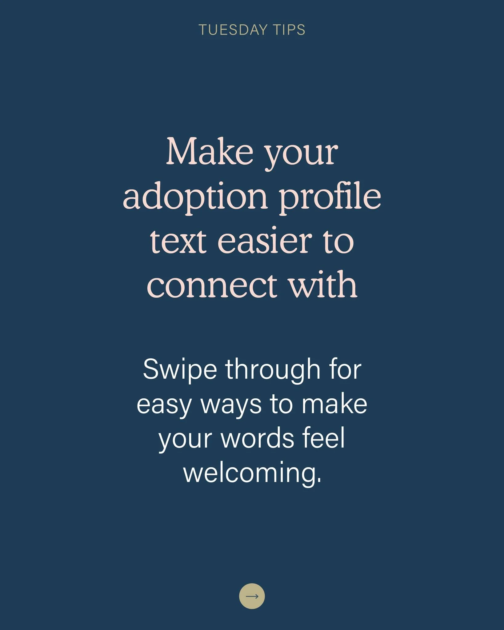When sharing your story, clarity matters more than length. Short, thoughtful answers often feel more approachable and easier to connect with than long paragraphs.

Swipe through for tips on how to say more by writing less while still sharing what mat