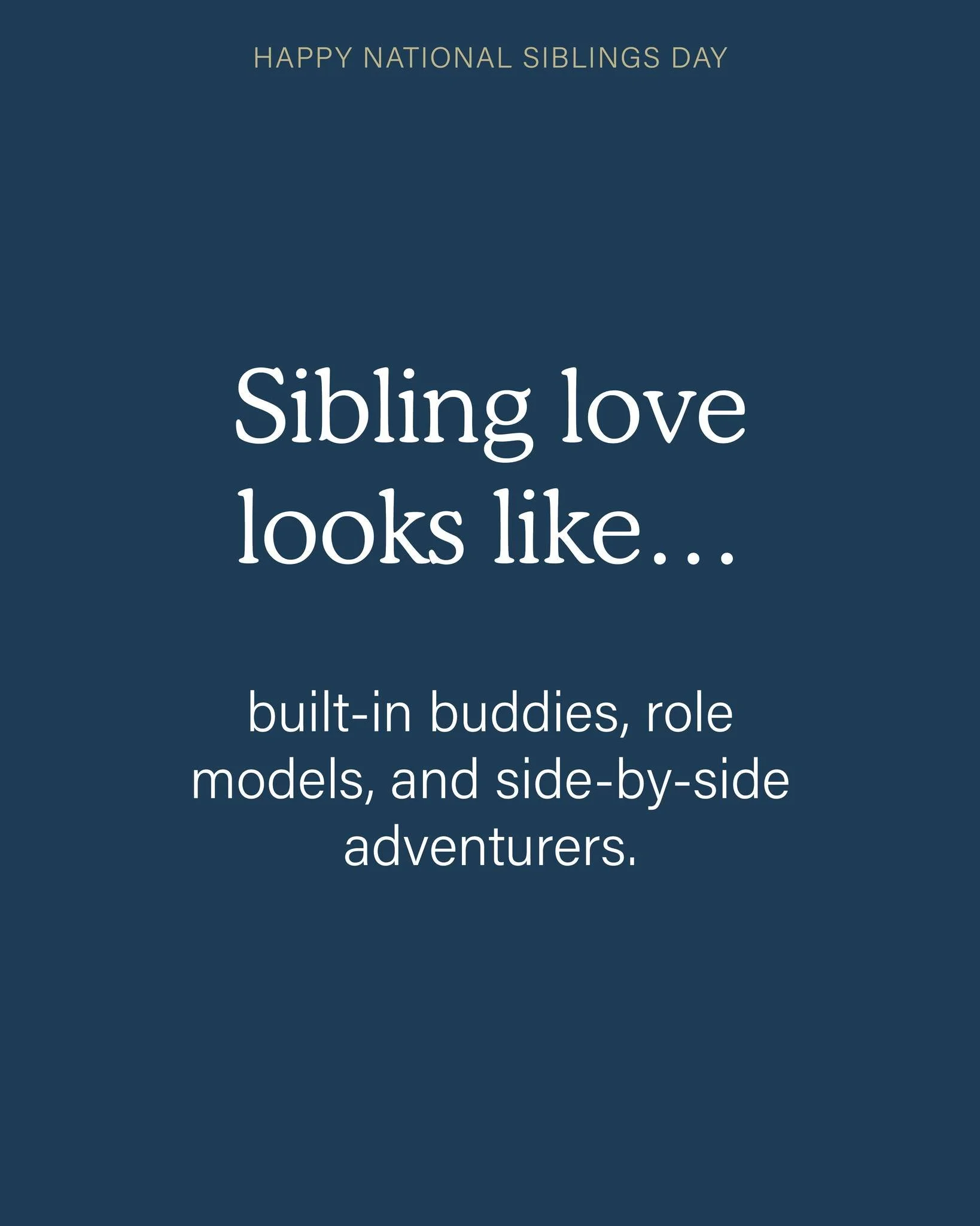 Sibling love looks like&hellip;shared laughs, learning curves, and growing up side by side. In adoption, siblings may come together in different ways, but the bond is built in the everyday moments that turn into lifelong memories.

Happy National Sib