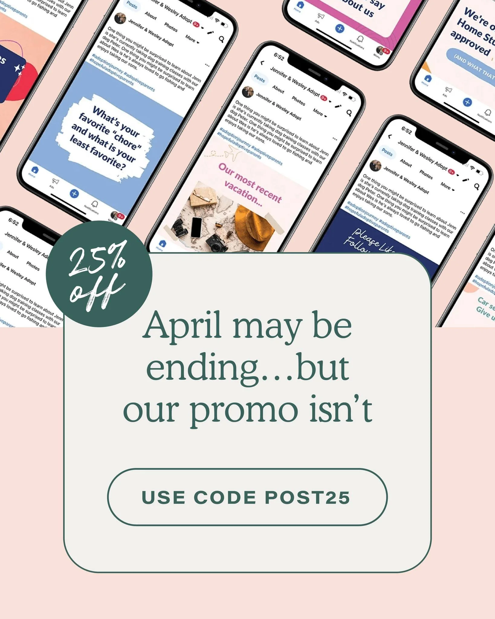 April may be ending, but our Social Media Plan + Post promo isn't 🤍

Designed to help families show up online with more clarity and consistency while sharing their adoption journey. Show up with purpose. Post with confidence.

Use code POST25 for 25
