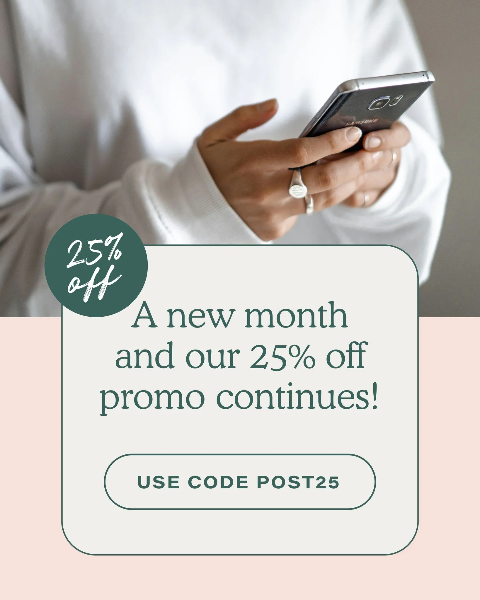 A new month and continued support 🤍

Our Social Media Plan + Post Program is 25% off through July with code POST25.
If you&rsquo;ve been wanting more direction in what to post and how to share your story, this program was created with you in mind.

