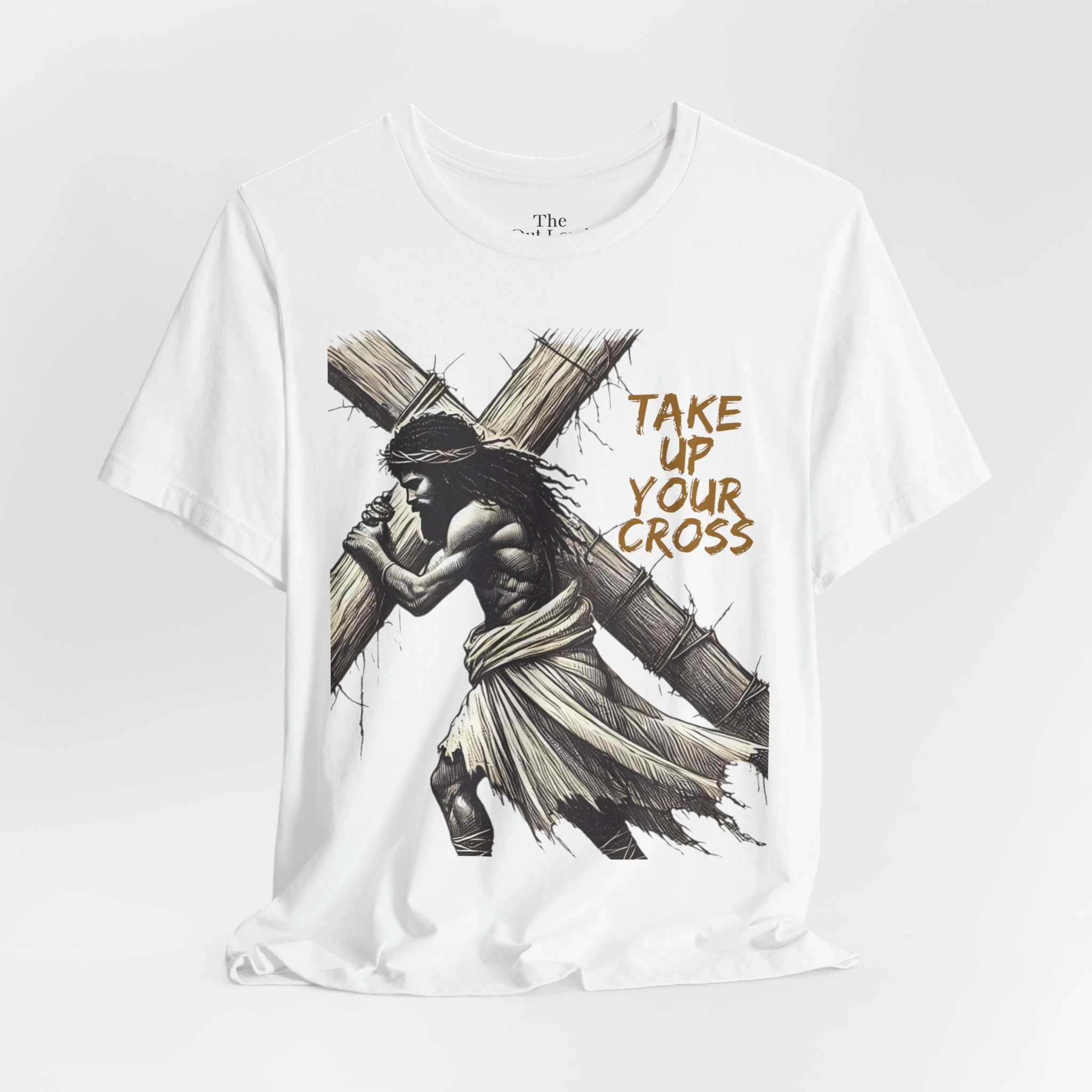 TAKE UP YOUR CROSS — Daily Surrender. Eternal Impact. Christian tee.
