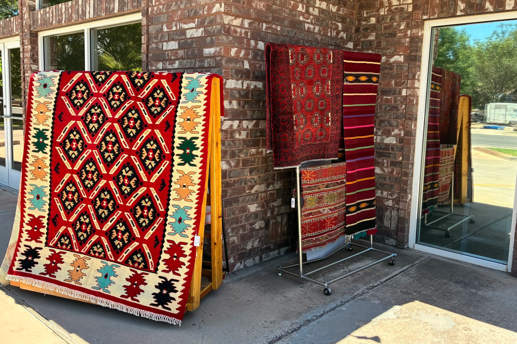 Turkish, Afghan, and Moroccan kilims and rugs