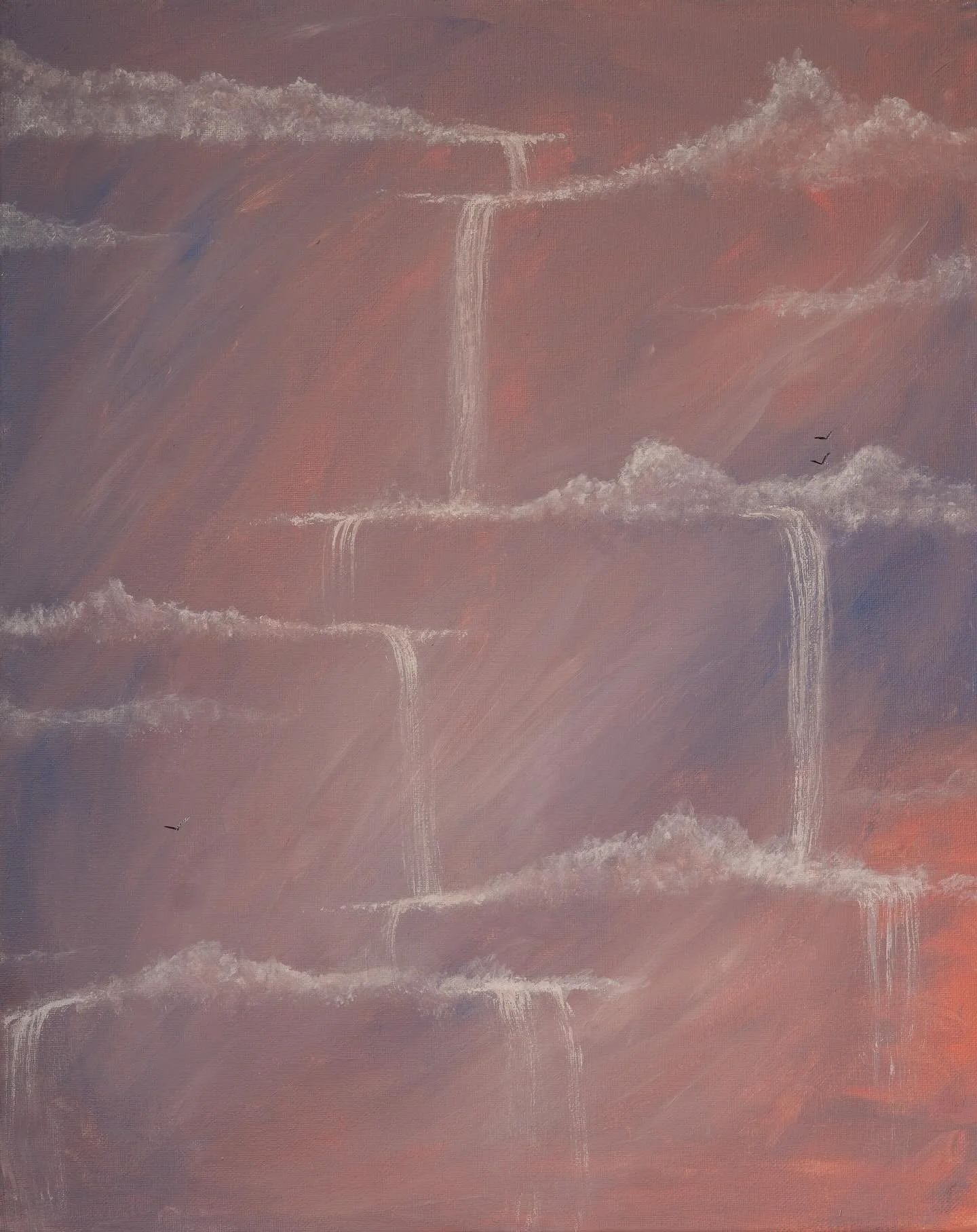 &lsquo;Waterfalls&rsquo;

This artwork invites contemplation, evoking feelings of peace and wonder as it transports the imagination to a place where the sky and water unite in harmony.